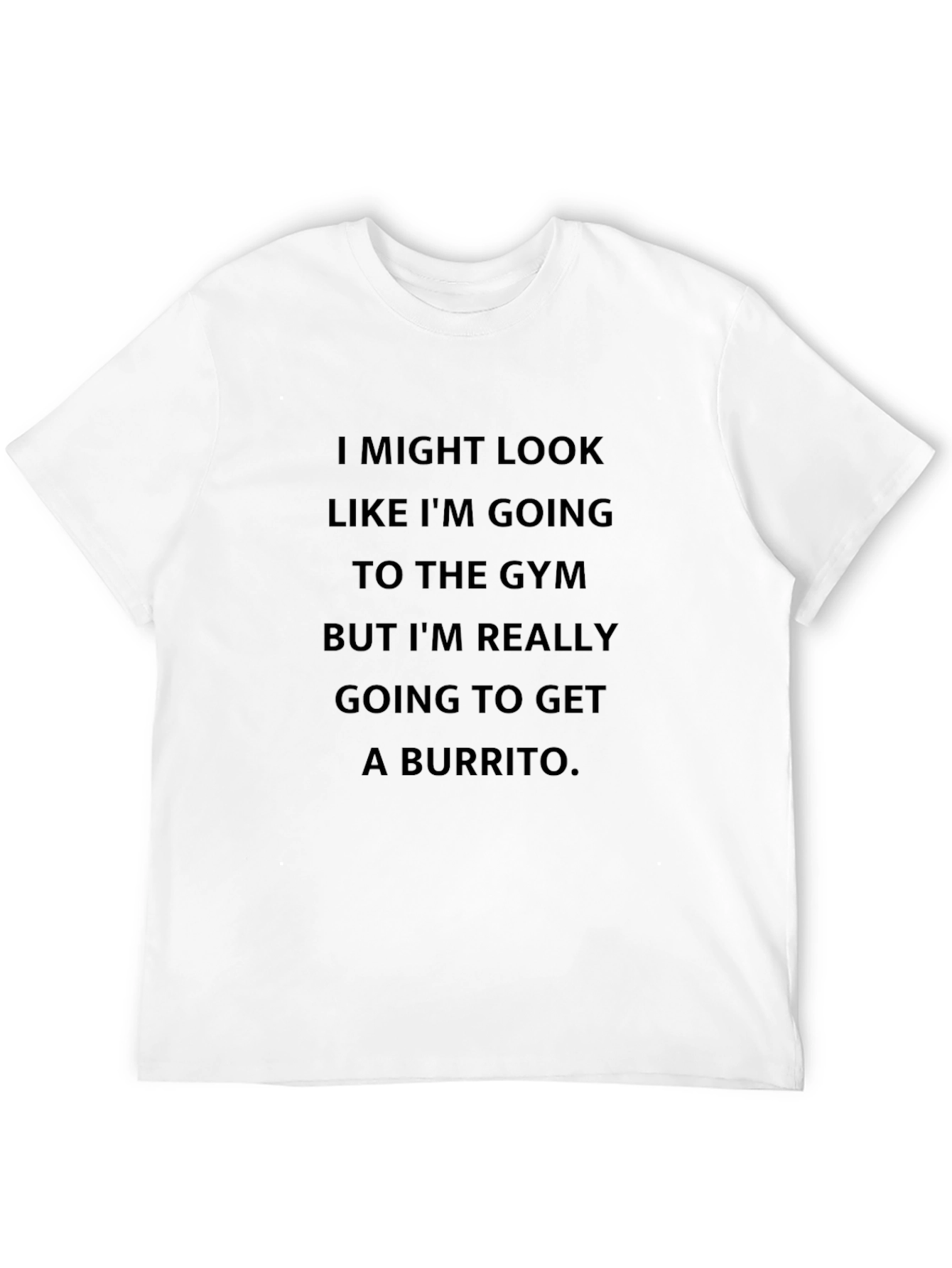 Funny Gym vs Burrito Mens T-Shirt