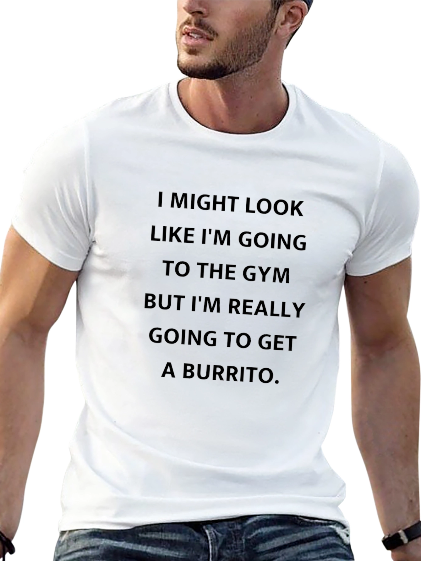 Funny Gym vs Burrito Mens T-Shirt