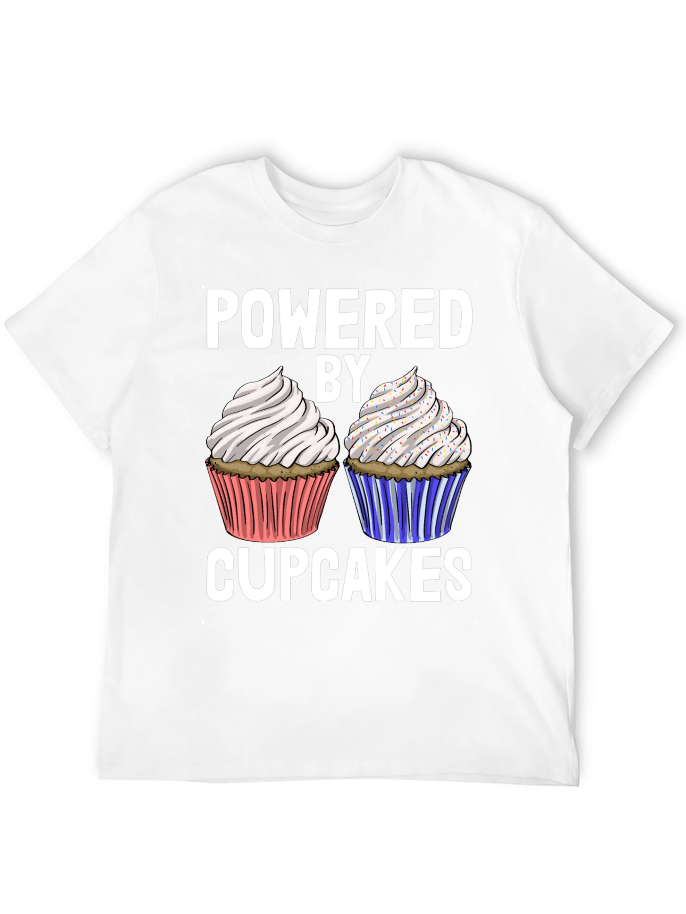 Powered by Cupcakes Graphic T-Shirt