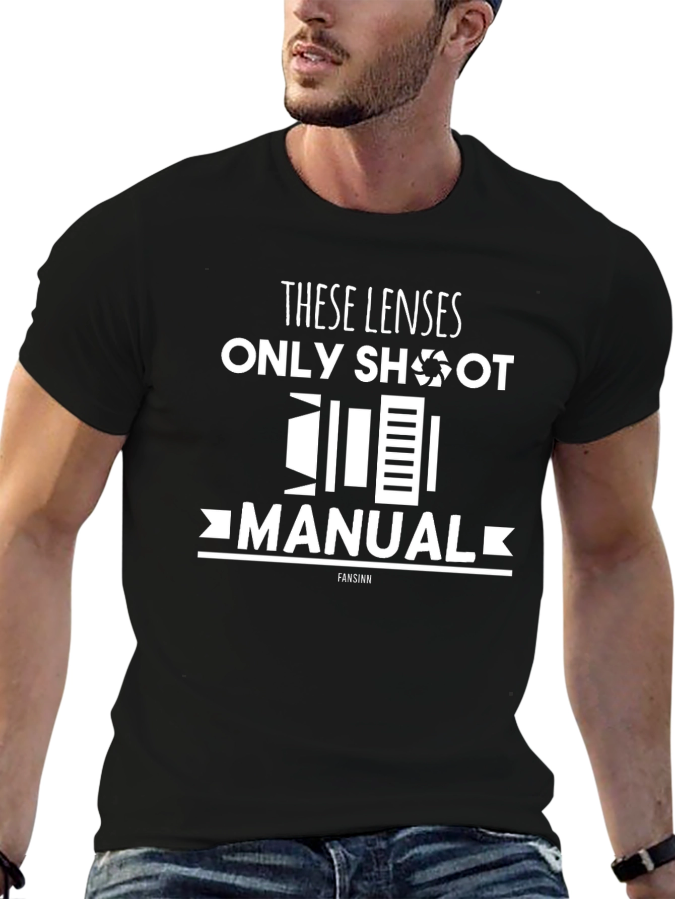 Photographer T-Shirt - These Lenses Only Shoot Manual