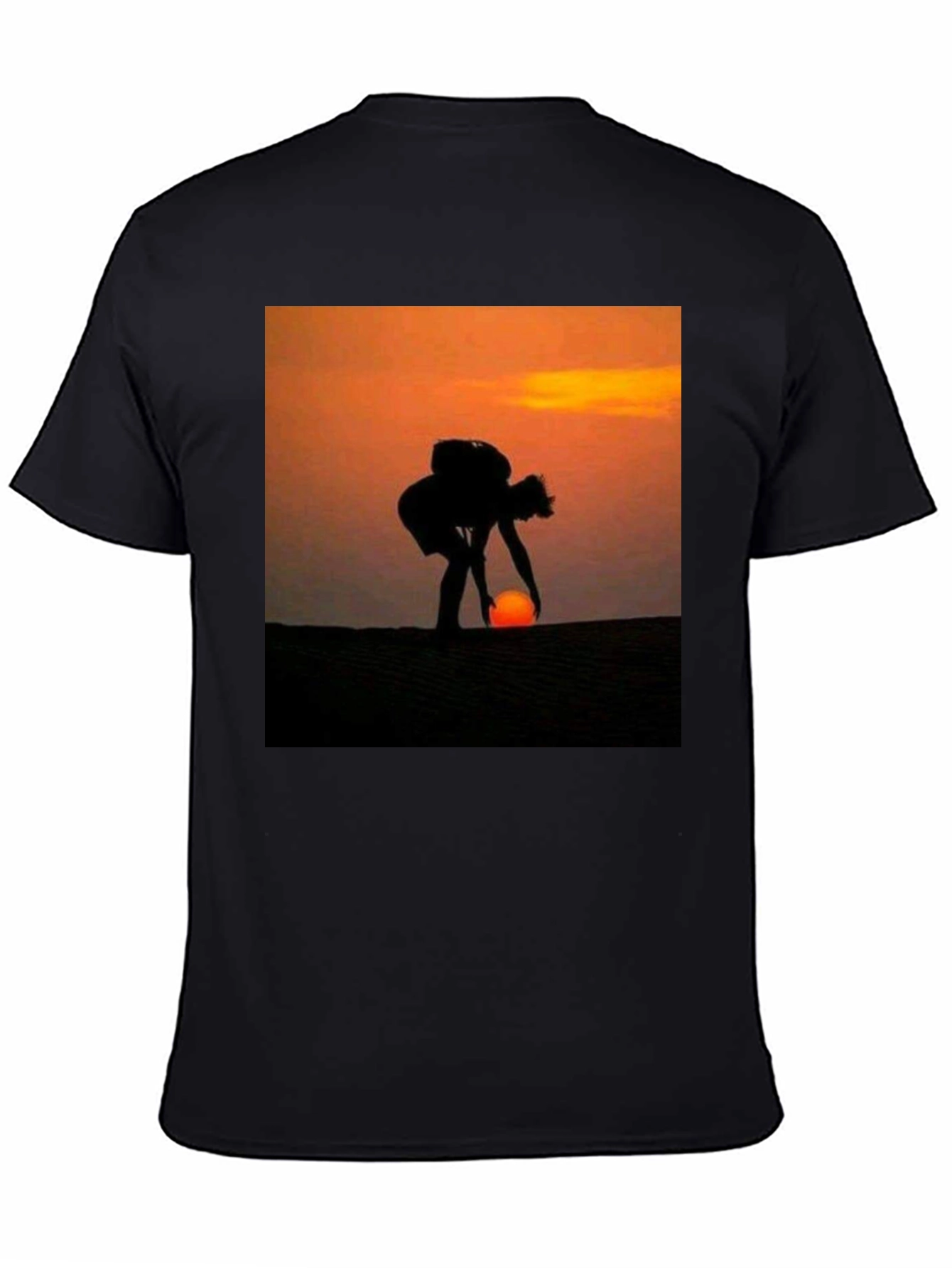 Silhouette Sunset Graphic T-Shirt - Mens Black Tee