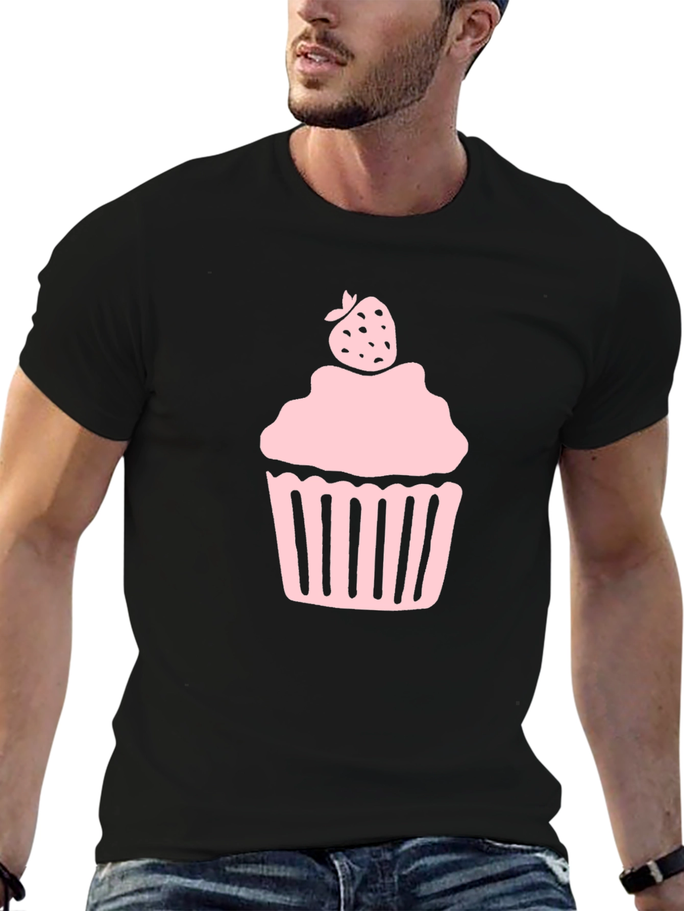 Sweet Cupcake T-Shirt - Black Cotton Tee