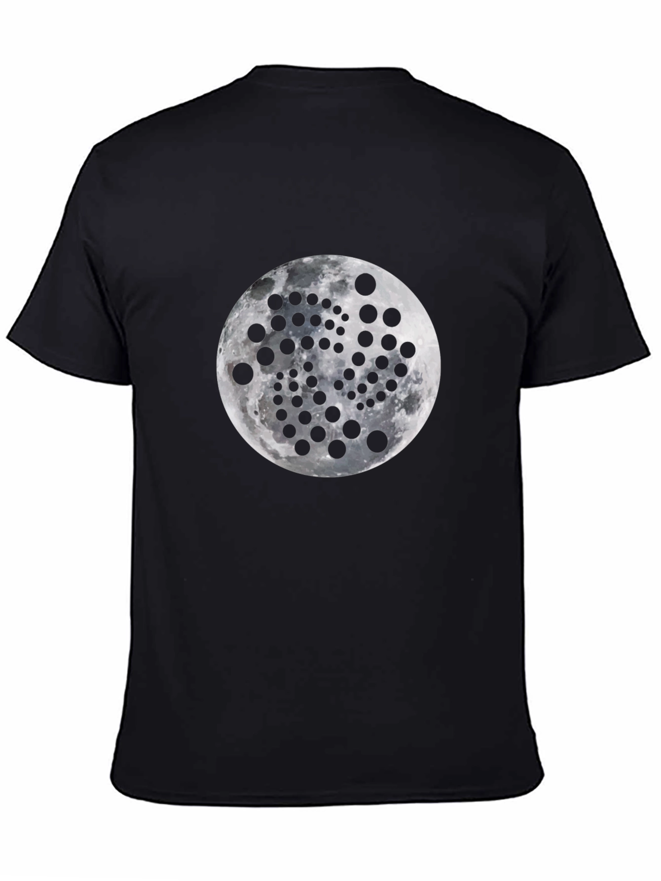 Moon Phase Graphic Tee - Black Cotton Comfort
