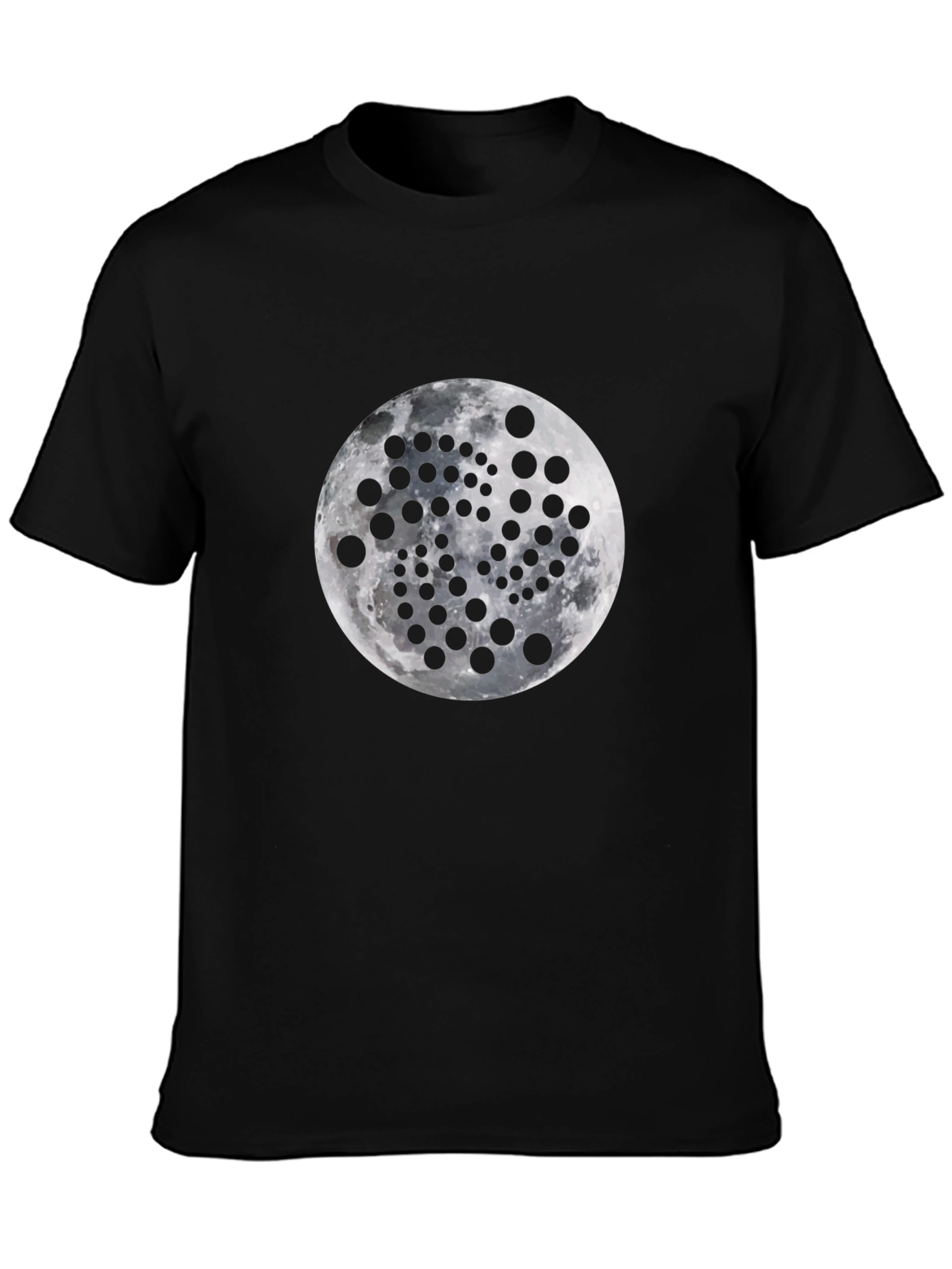 Moon Phase Graphic Tee - Black Cotton Comfort
