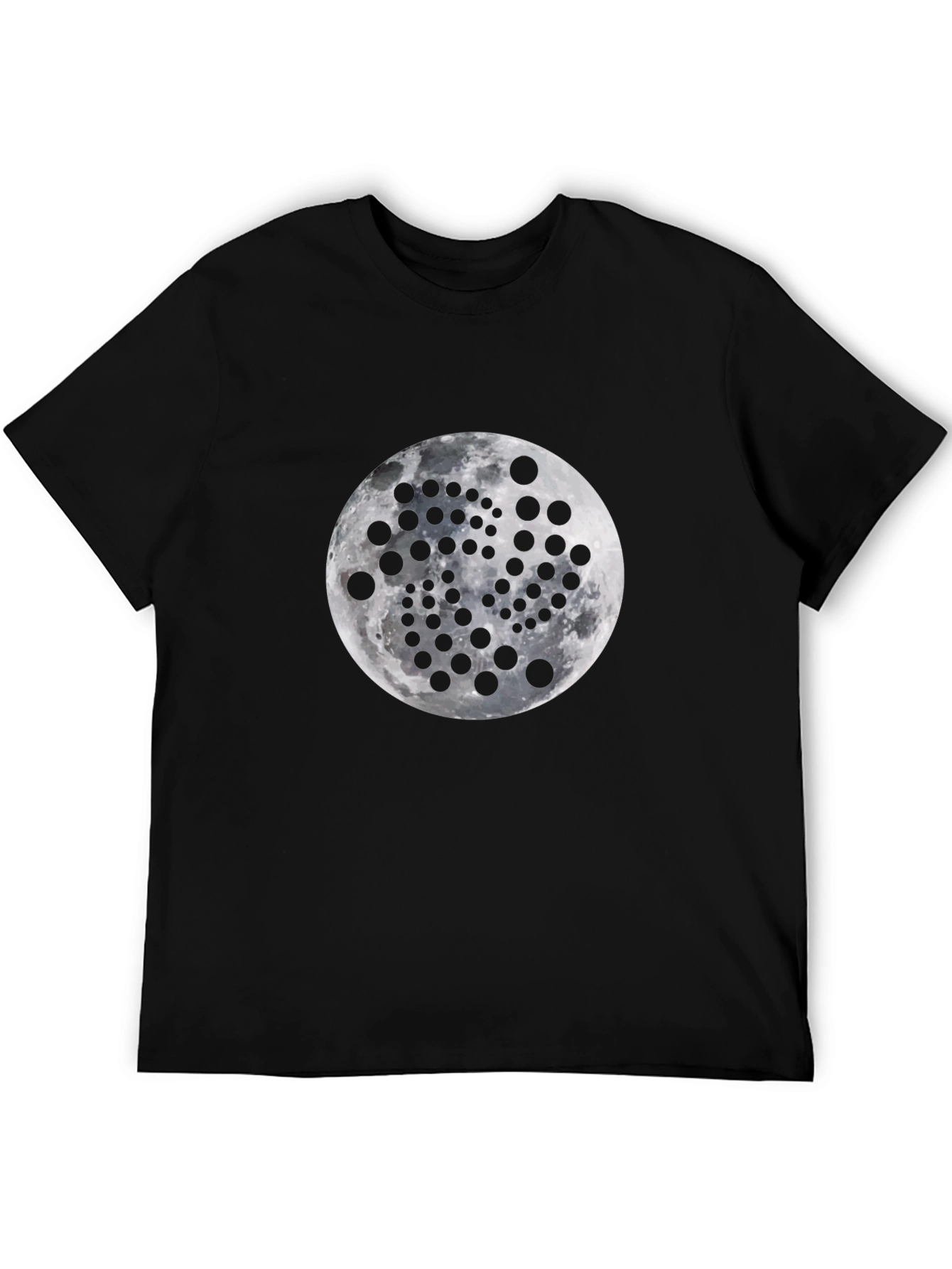 Moon Phase Graphic Tee - Black Cotton Comfort