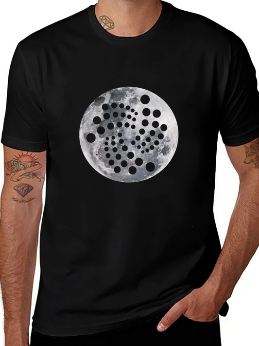 Moon Phase Graphic Tee - Black Cotton Comfort