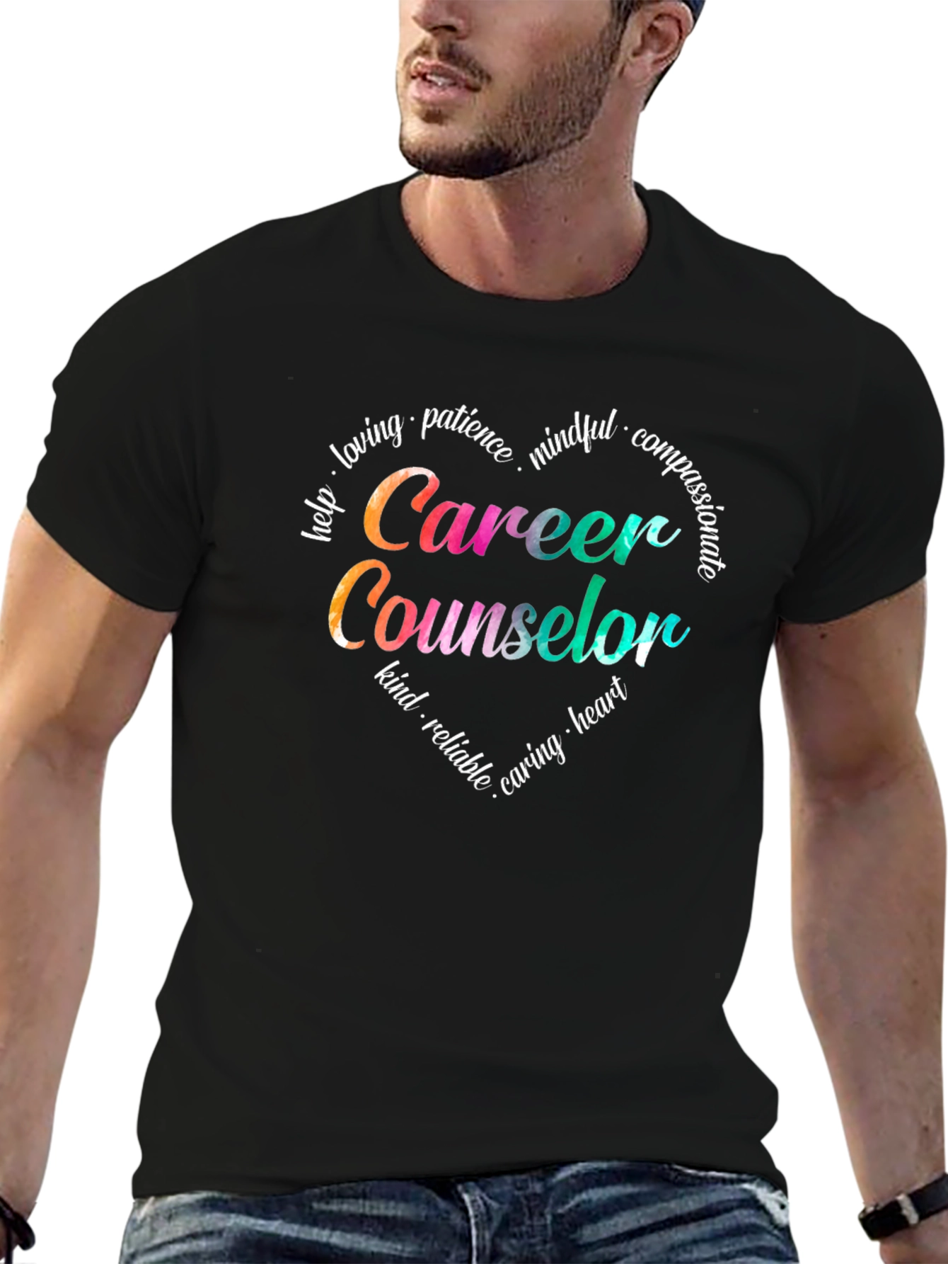 Career Counselor T-Shirt - Heart Graphic Design