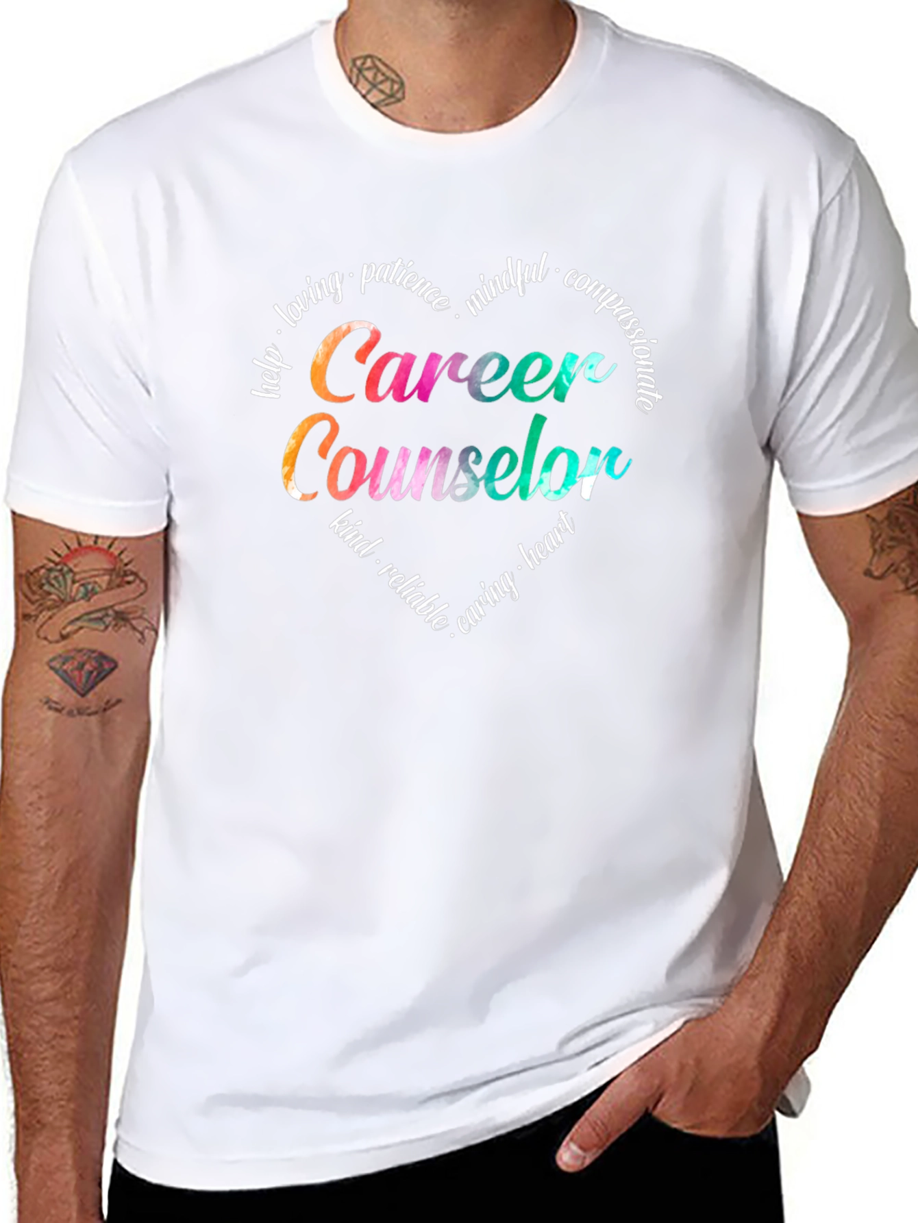 Career Counselor T-Shirt - Heart Graphic Design