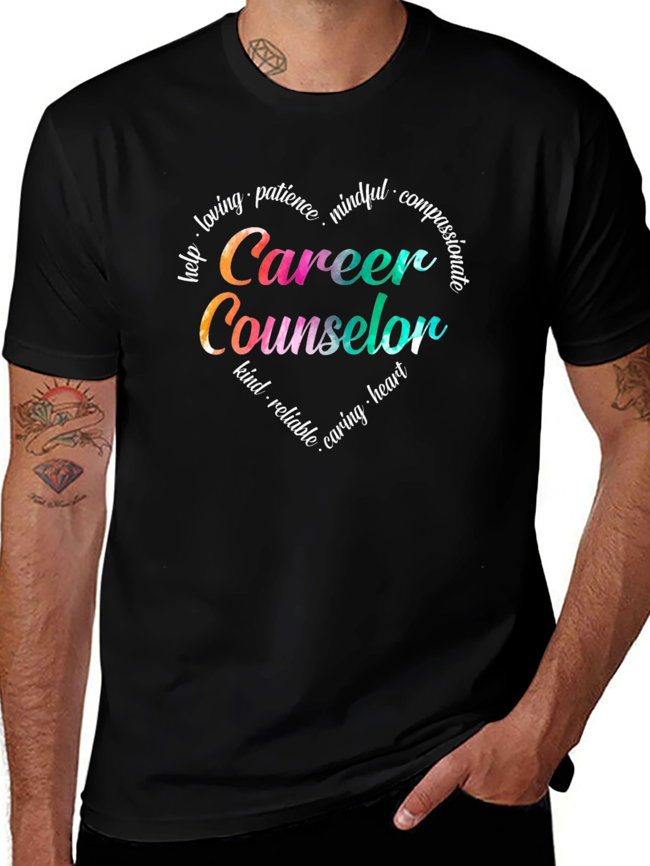 Career Counselor T-Shirt - Heart Graphic Design
