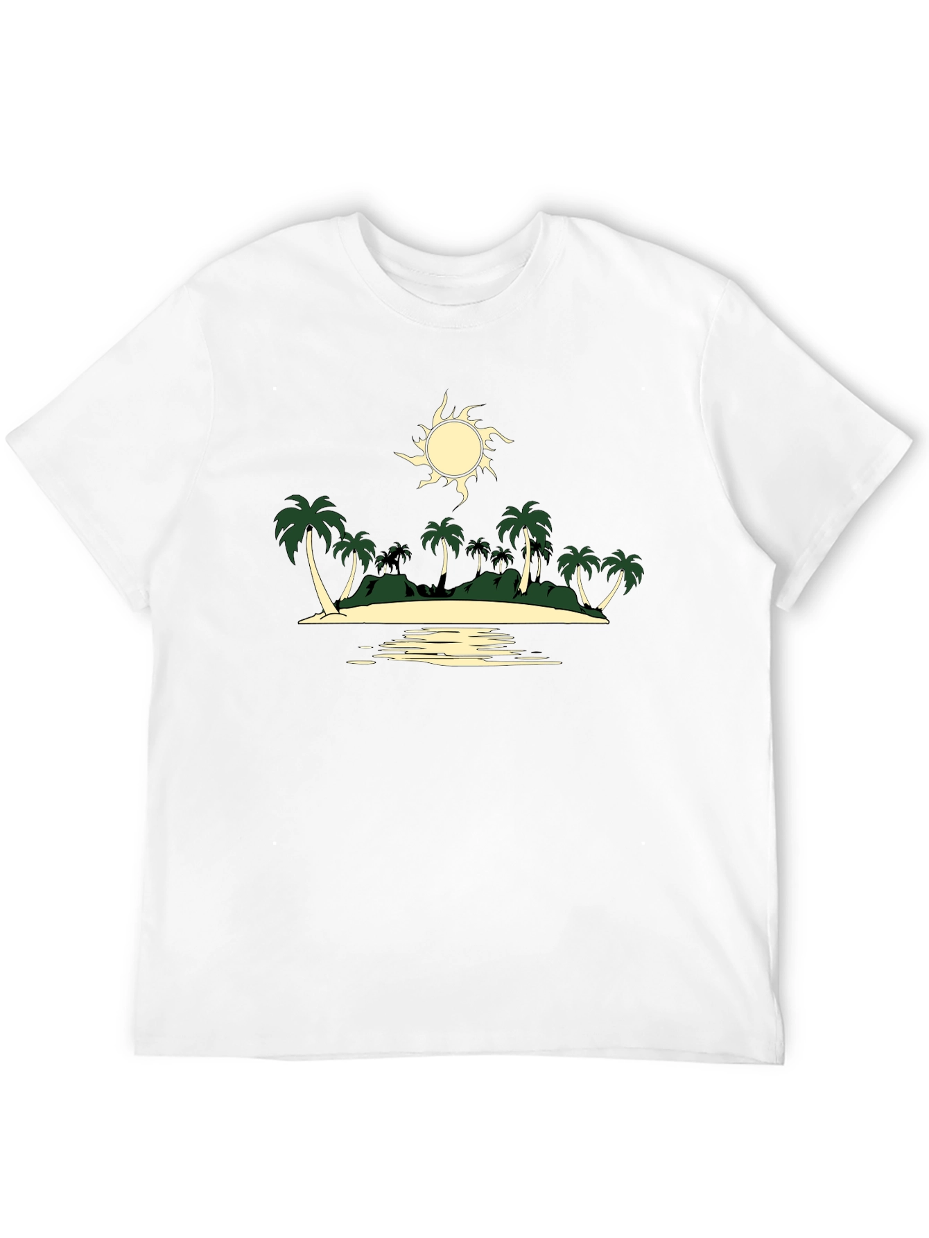 Tropical Island Graphic Tee - Black