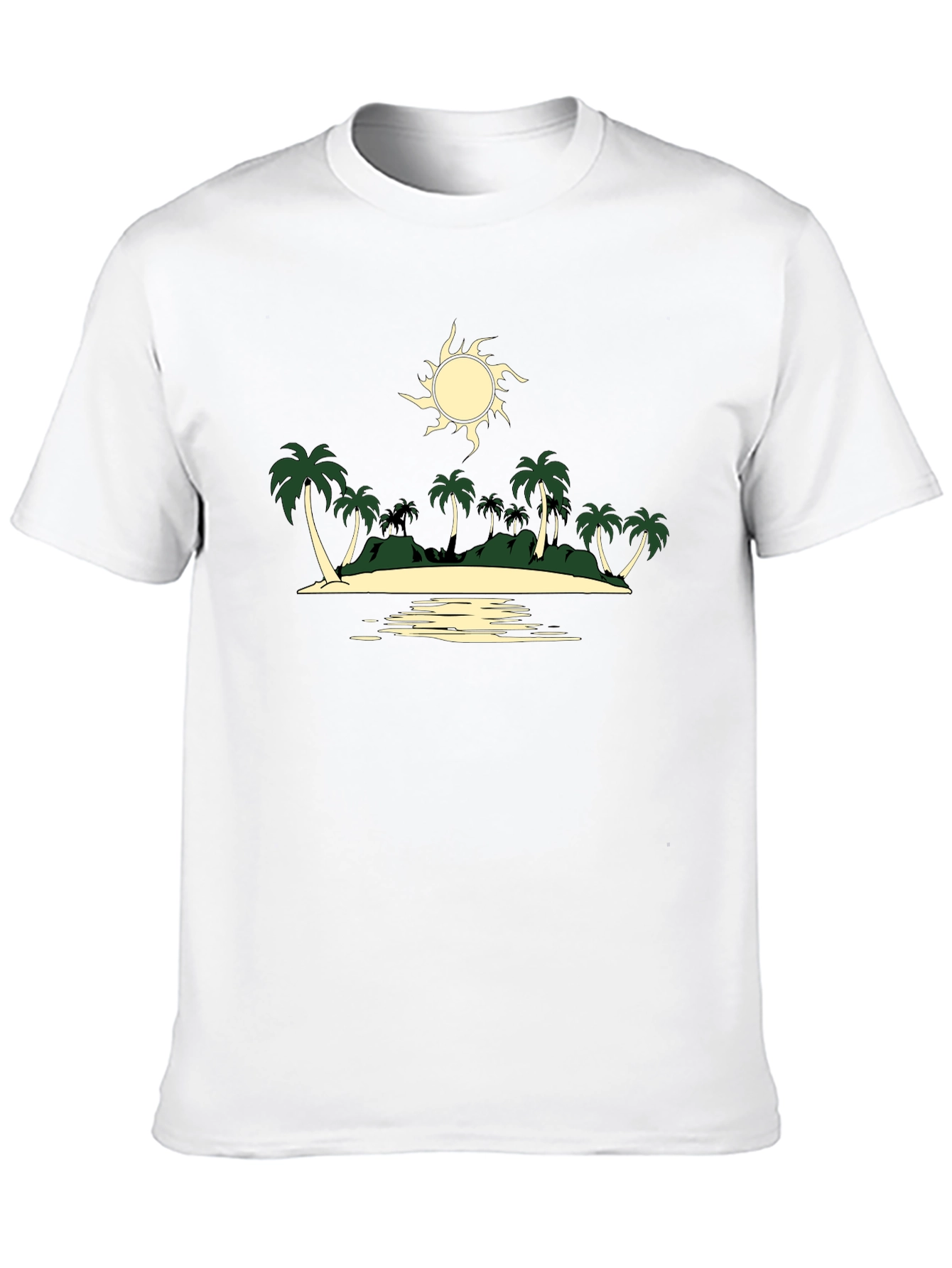 Tropical Island Graphic Tee - Black