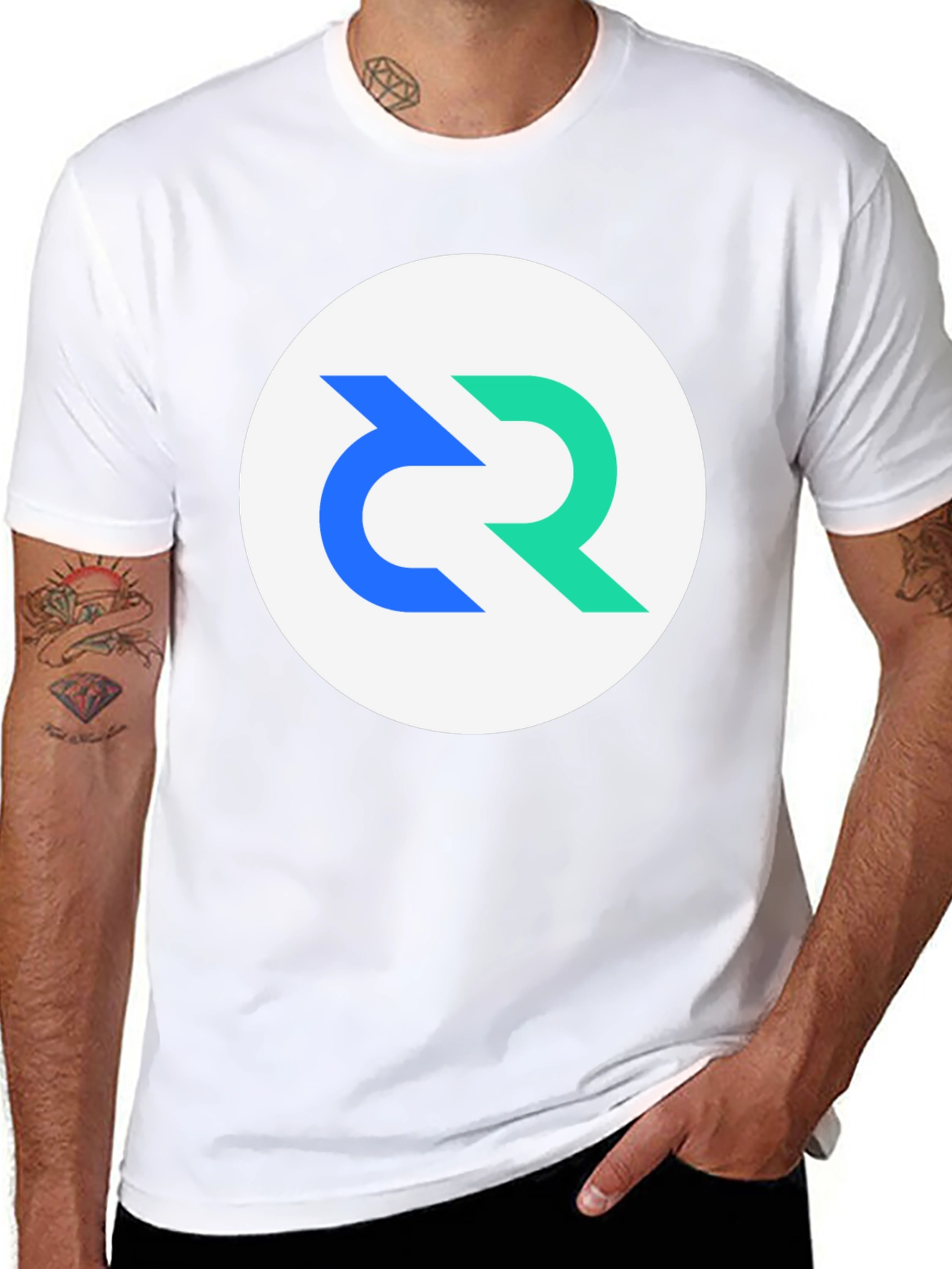 Modern Graphic Tee - Circular Logo Design
