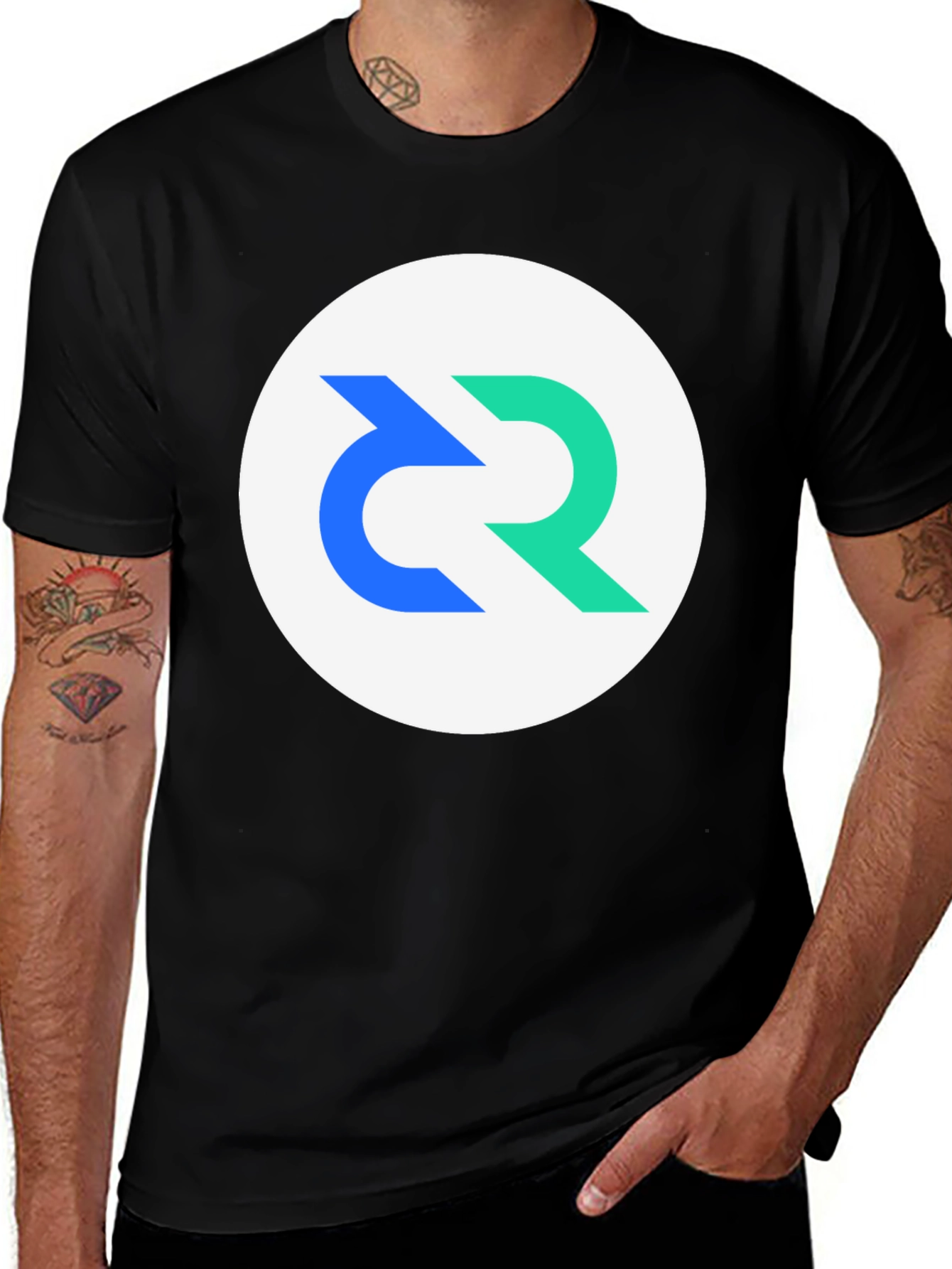 Modern Graphic Tee - Circular Logo Design
