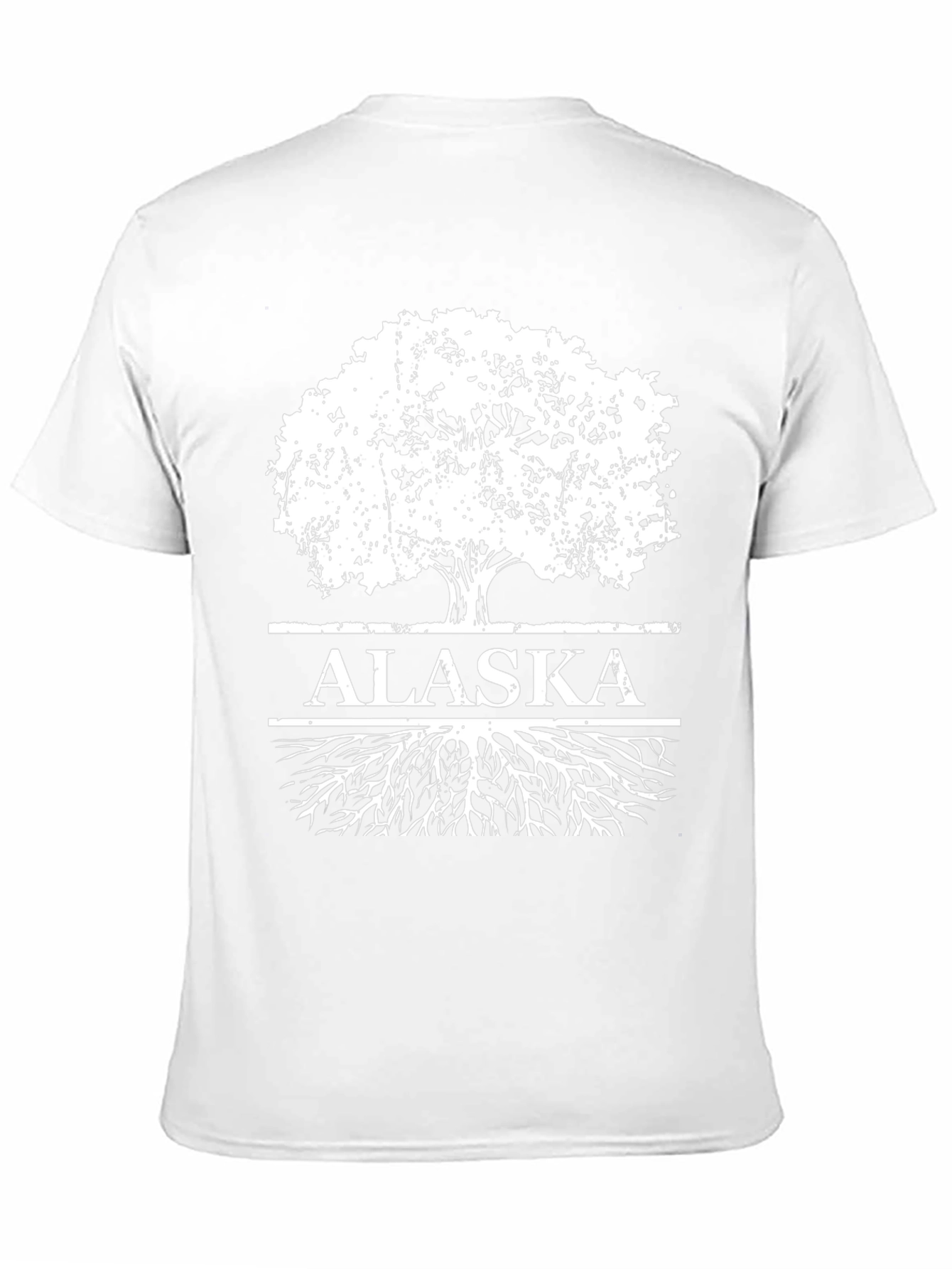 Alaska Tree Roots Graphic Print Black T-Shirt
