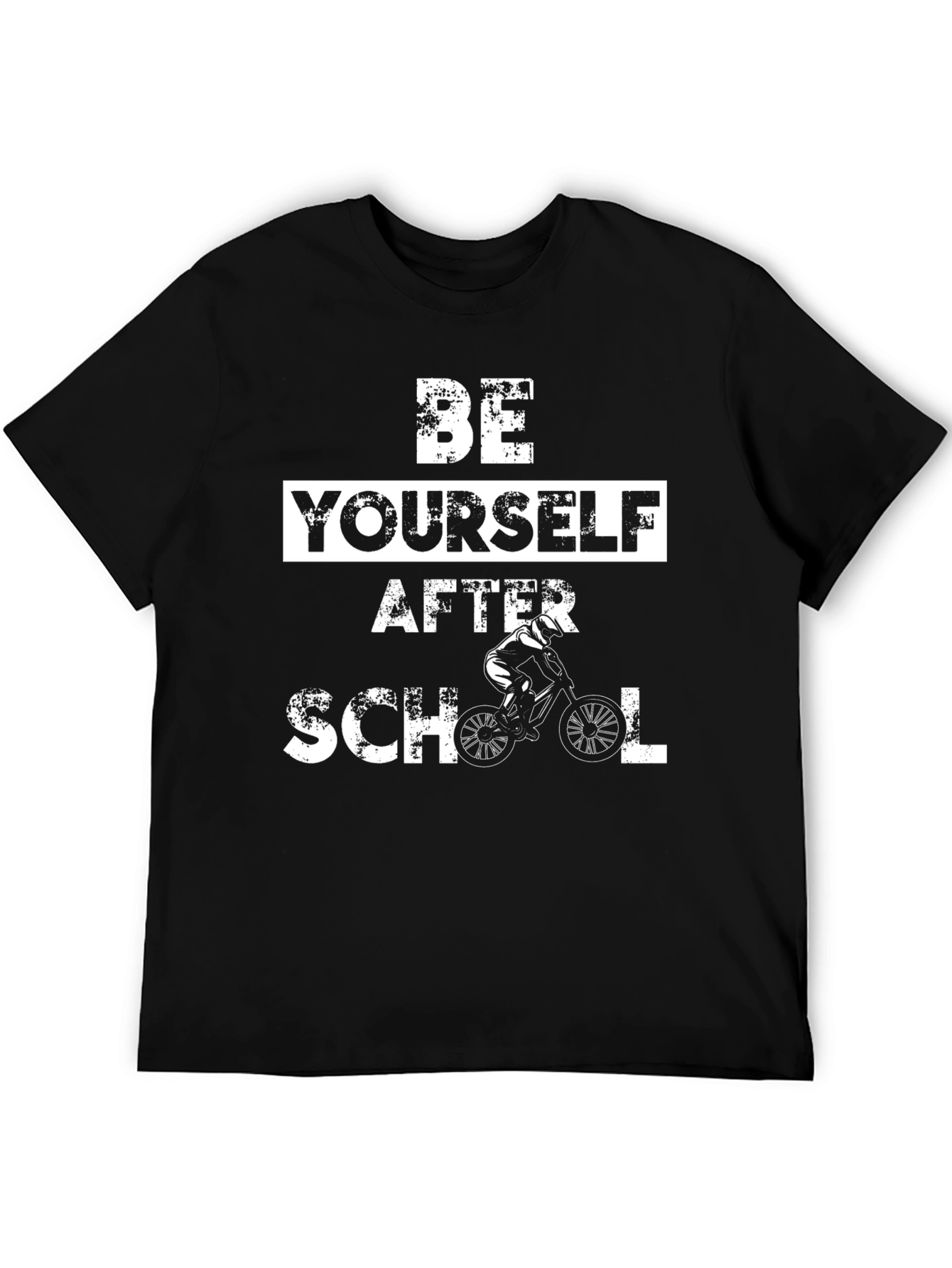 Be Yourself After School Black Graphic T-Shirt