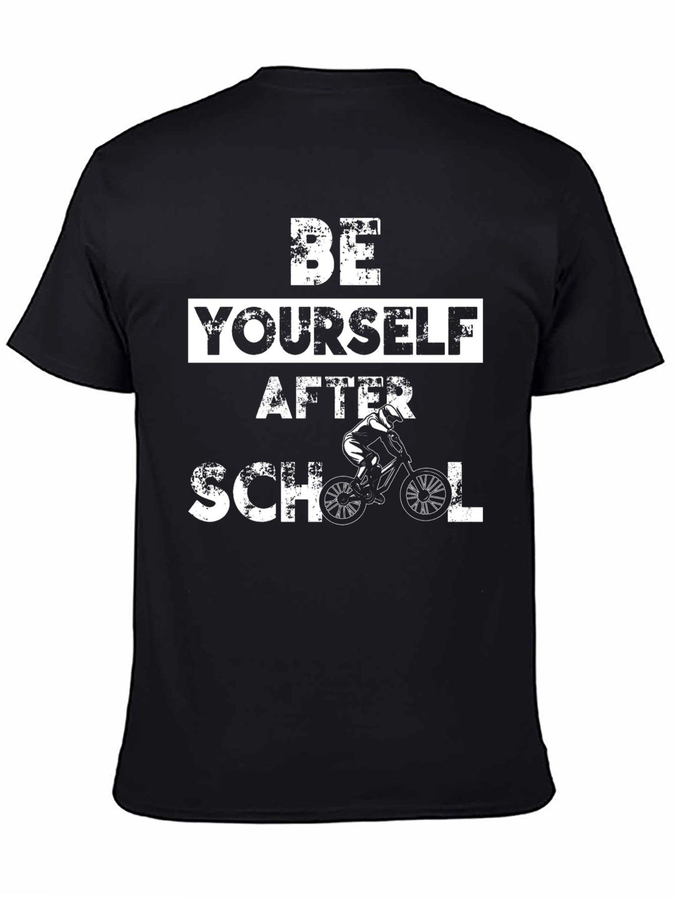 Be Yourself After School Black Graphic T-Shirt