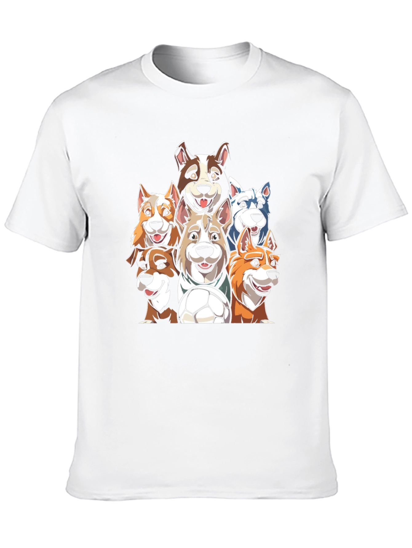 Dog Soccer Team T-Shirt - Mens Black Tee