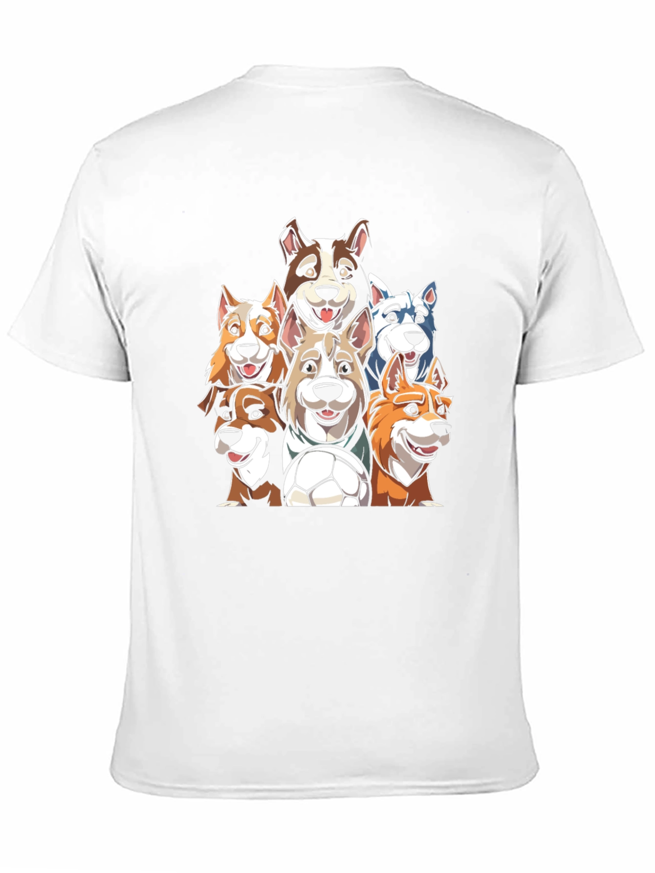 Dog Soccer Team T-Shirt - Mens Black Tee