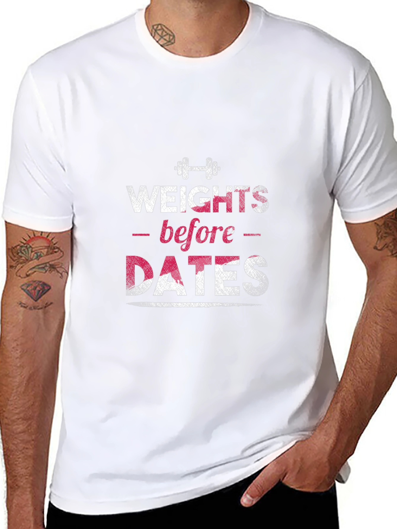 Weights Before Dates Graphic Tee