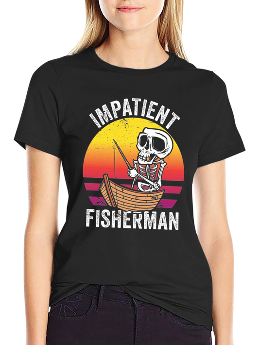 Impatient Fisherman Graphic T-Shirt