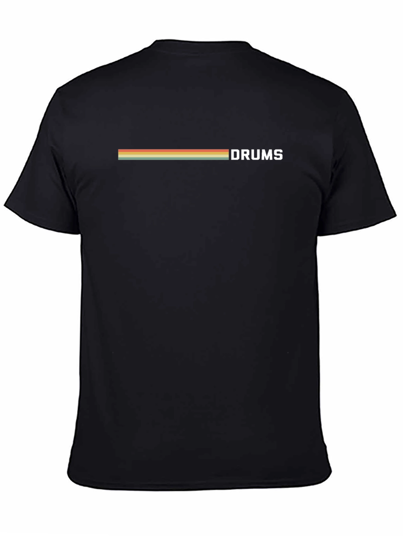 Retro Stripe DRUMS Graphic T-Shirt - Classic Band Tee