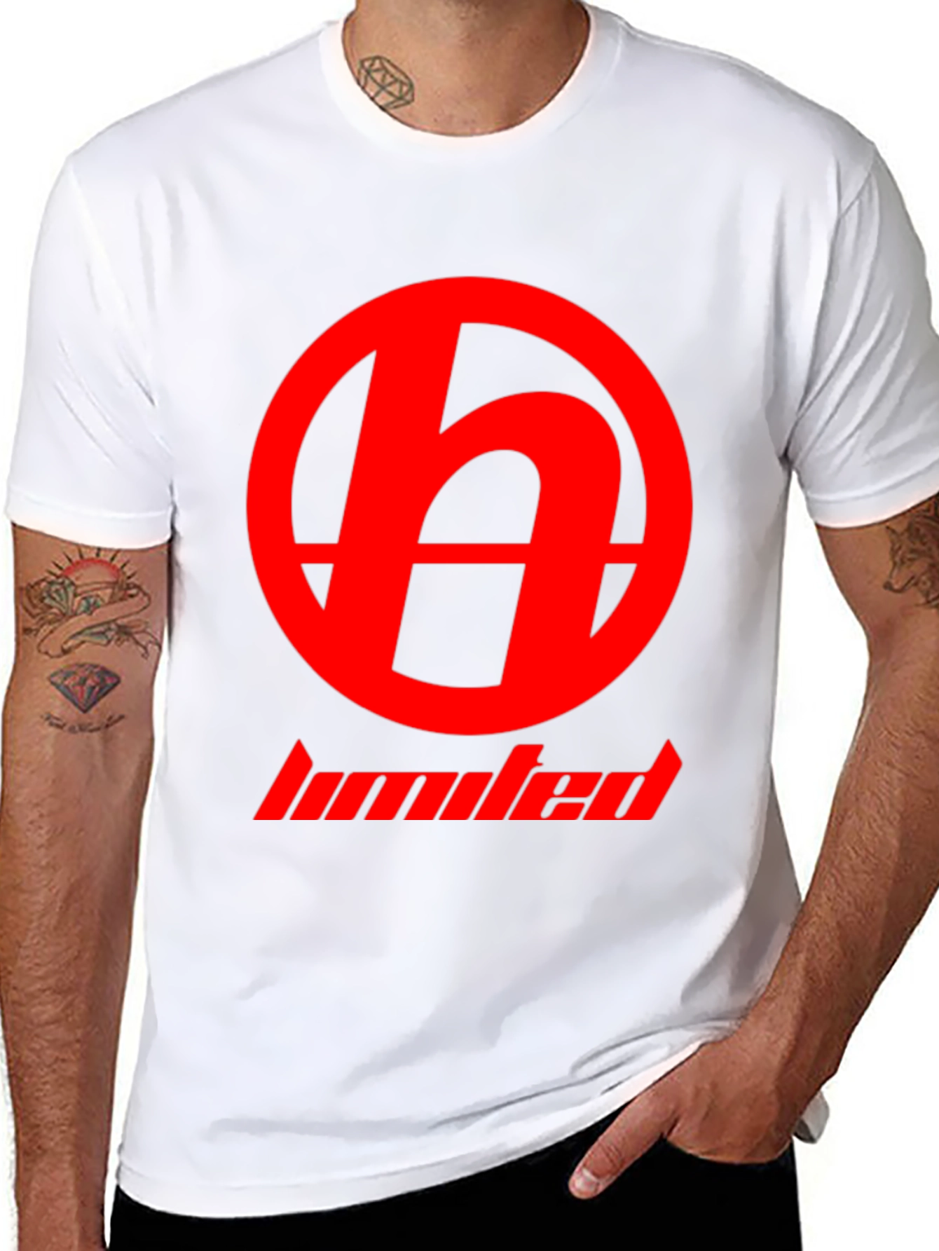 Red Logo Black T-Shirt - Modern Casual Wear