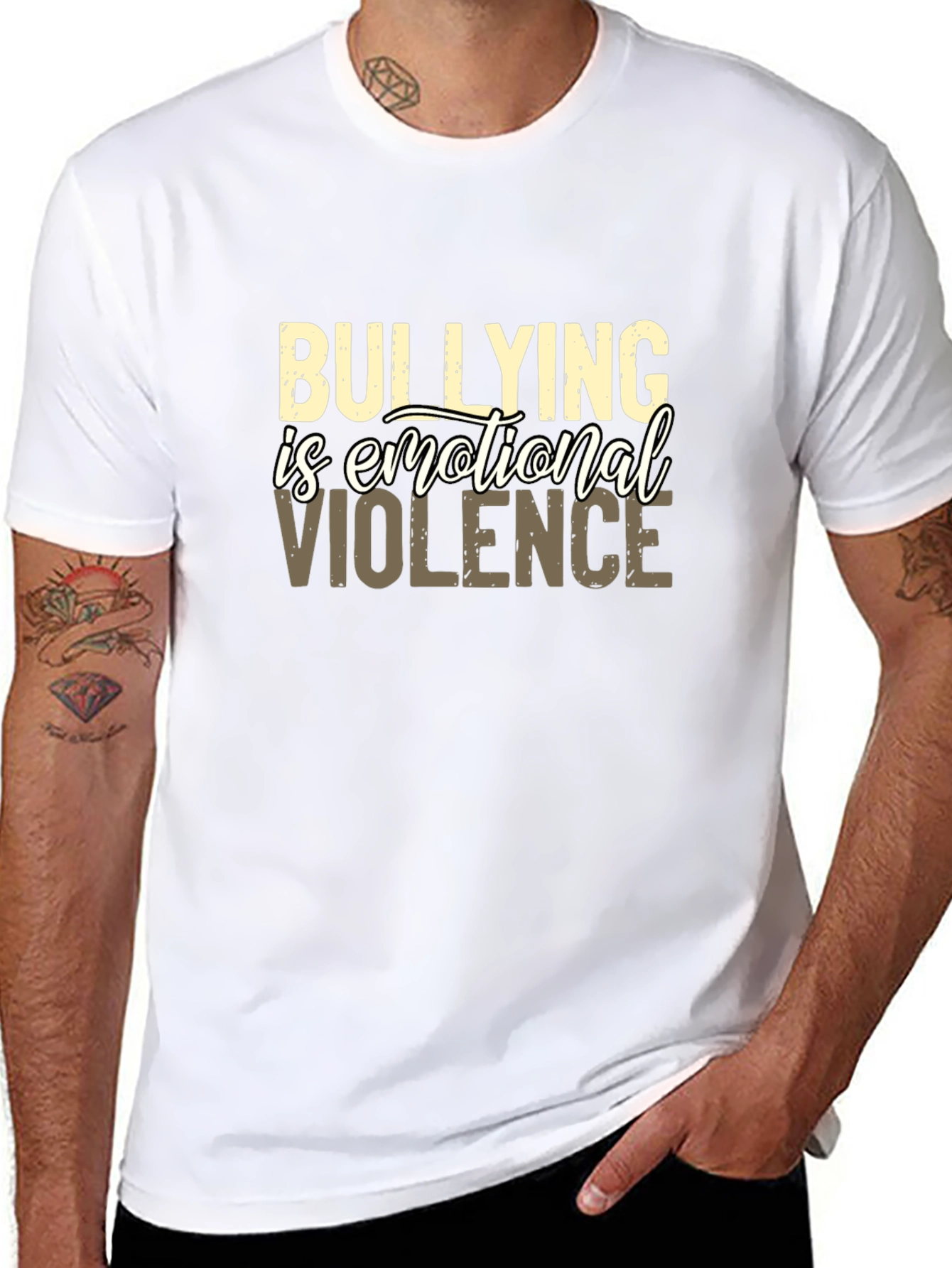 Bullying Is Emotional Violence Graphic Tee