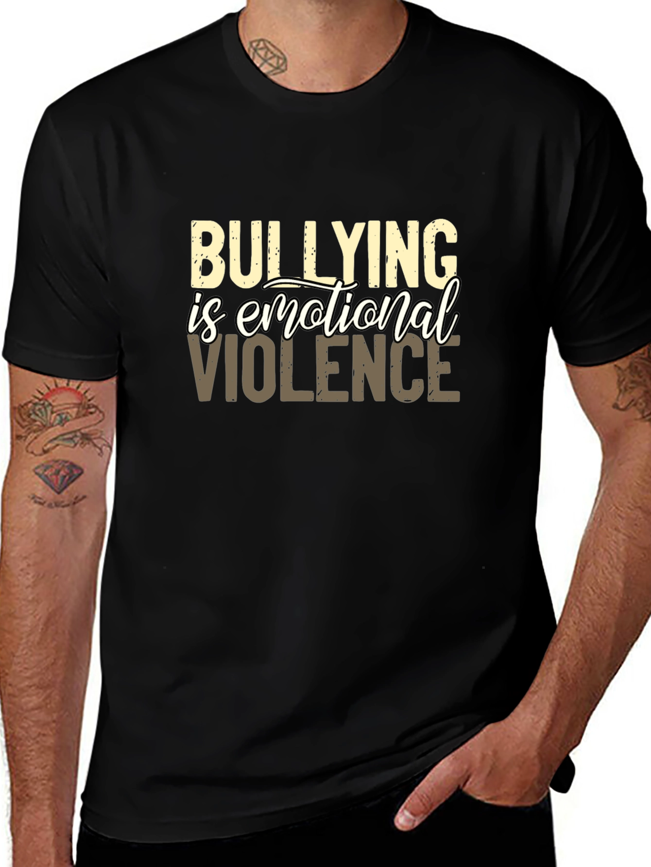 Bullying Is Emotional Violence Graphic Tee