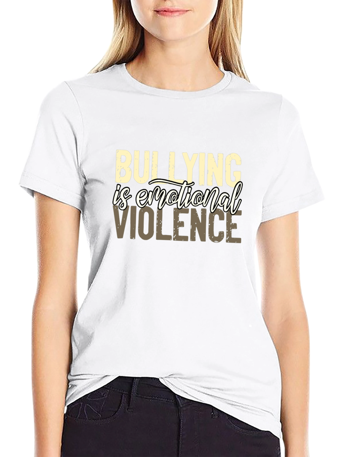 Bullying Is Emotional Violence Graphic Tee