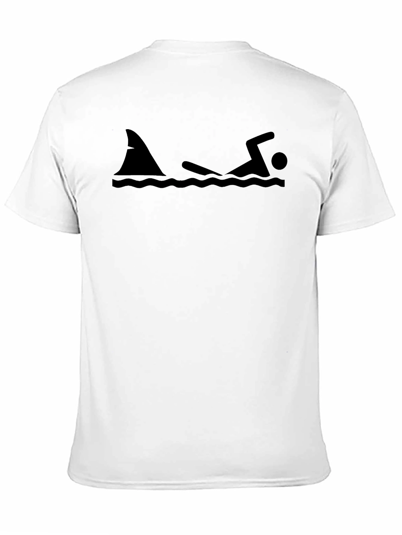 Shark Attack Graphic T-Shirt - Swimmer Humor Tee