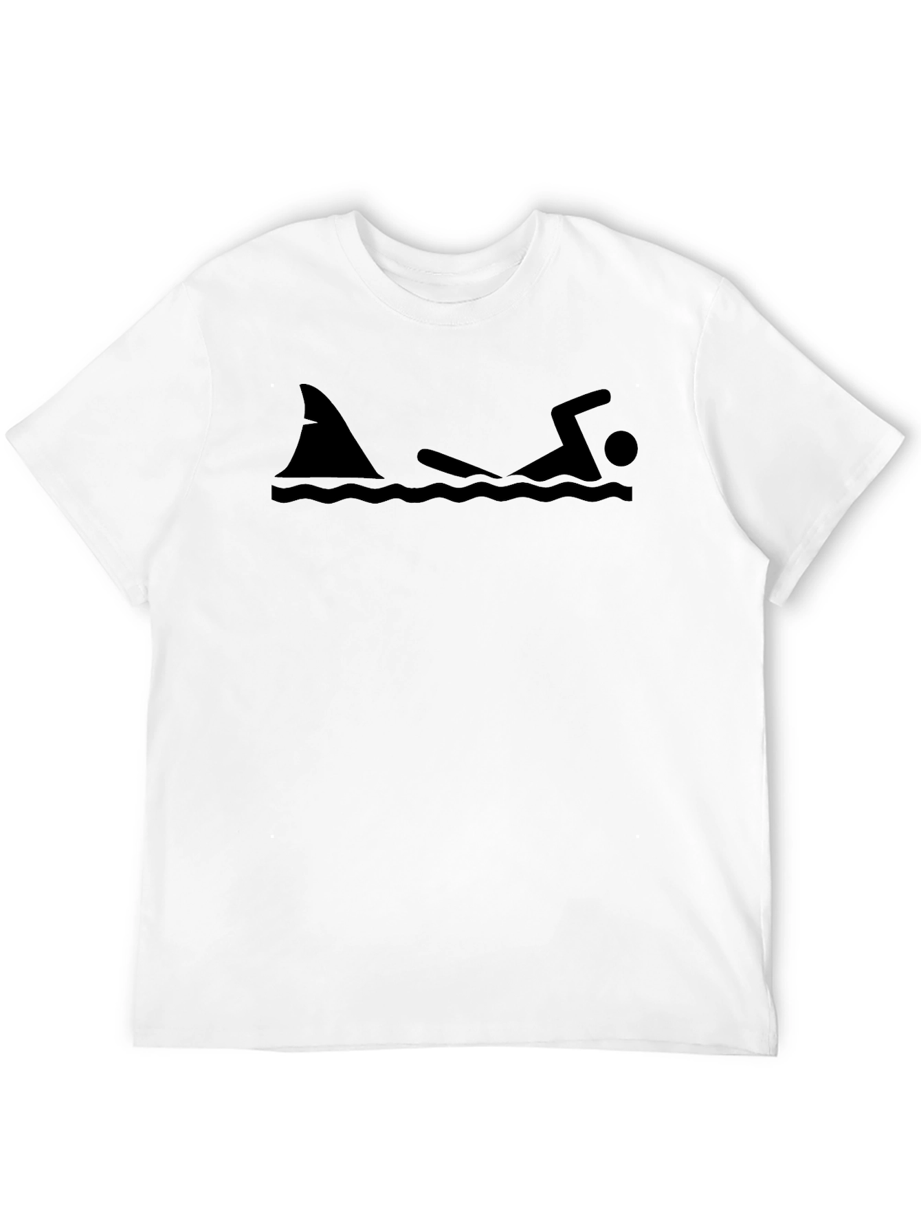 Shark Attack Graphic T-Shirt - Swimmer Humor Tee