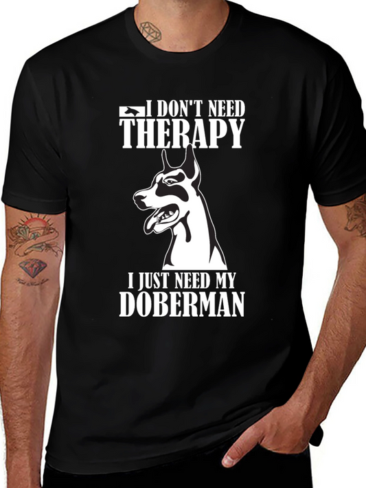 Doberman Therapy T-Shirt: Dog Lover Tee