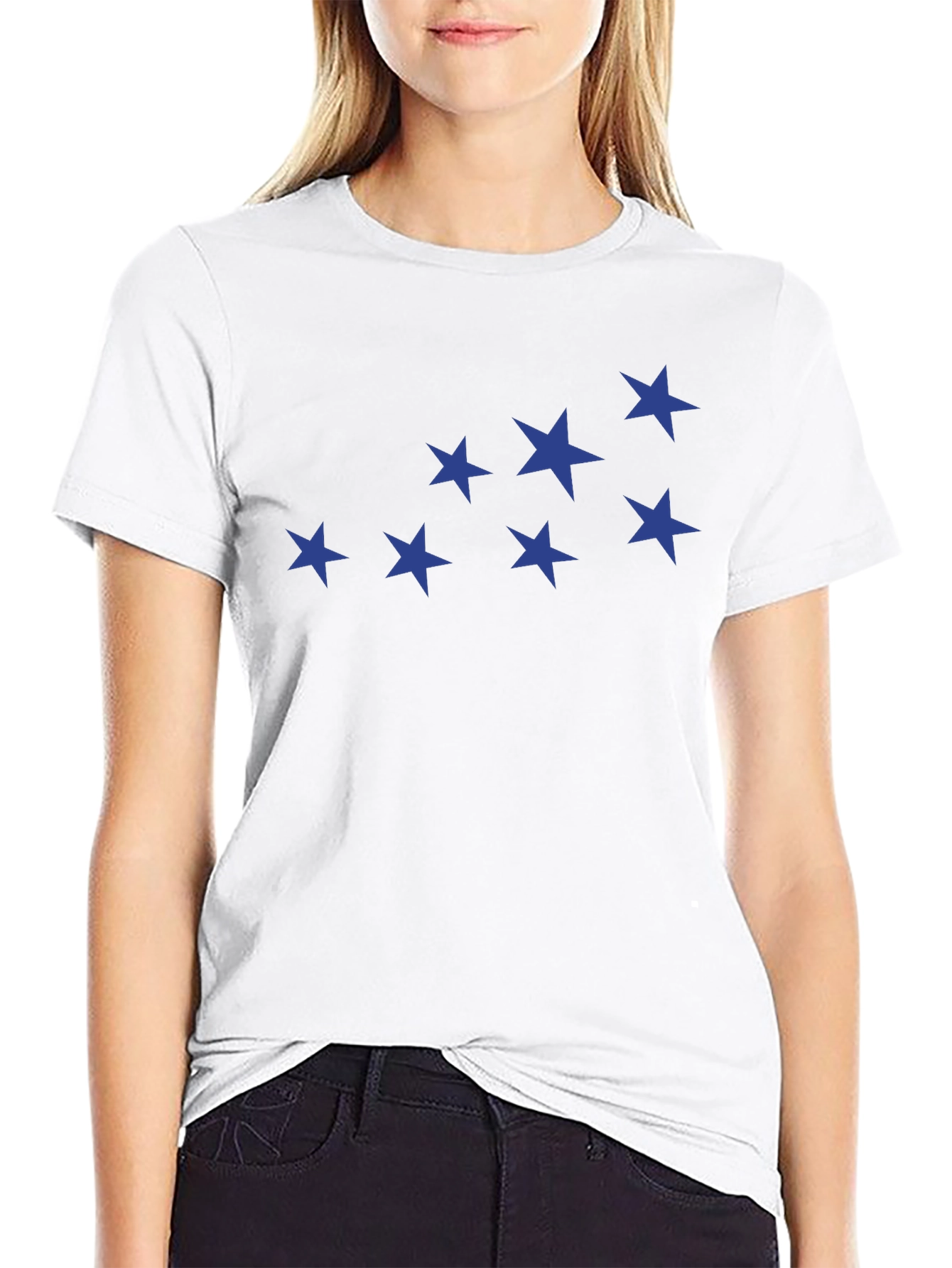 Blue Star Constellation Black T-Shirt