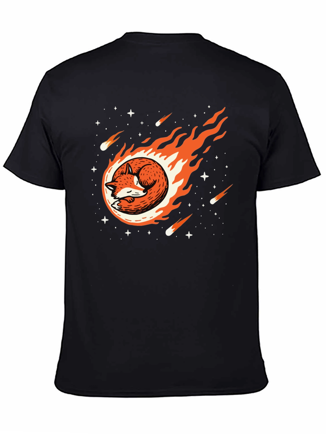 Cosmic Fox Black T-Shirt