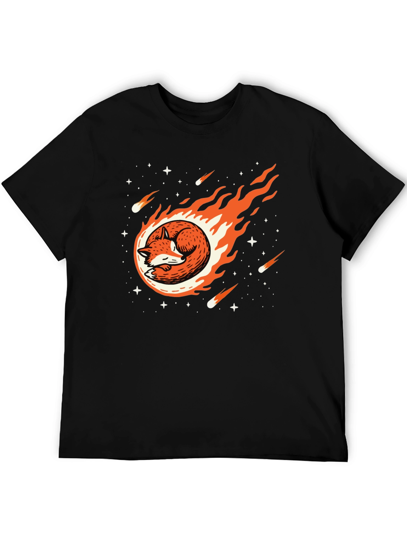 Cosmic Fox Black T-Shirt