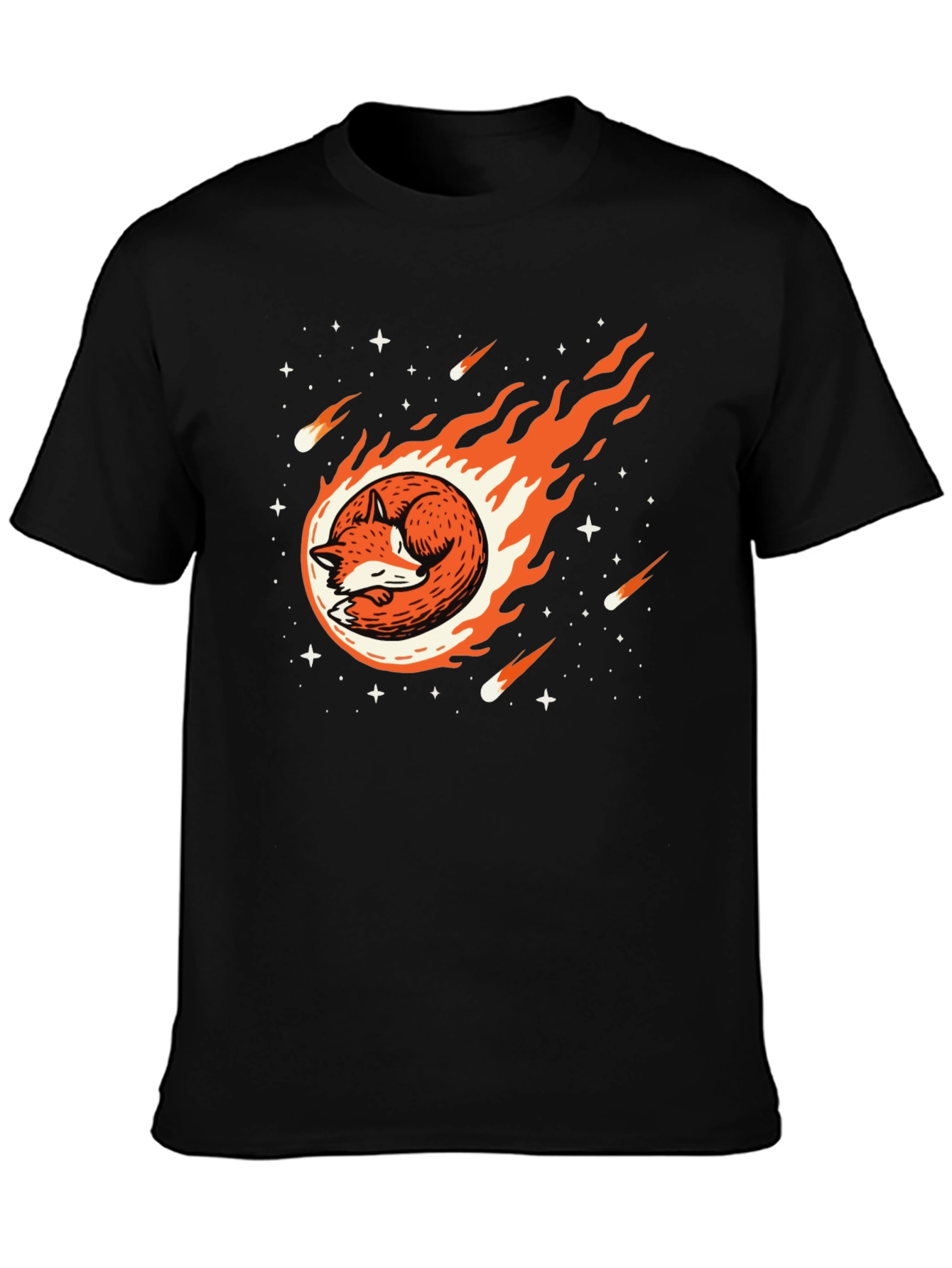 Cosmic Fox Black T-Shirt