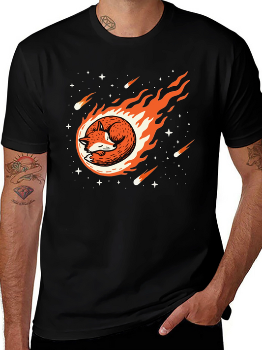 Cosmic Fox Black T-Shirt