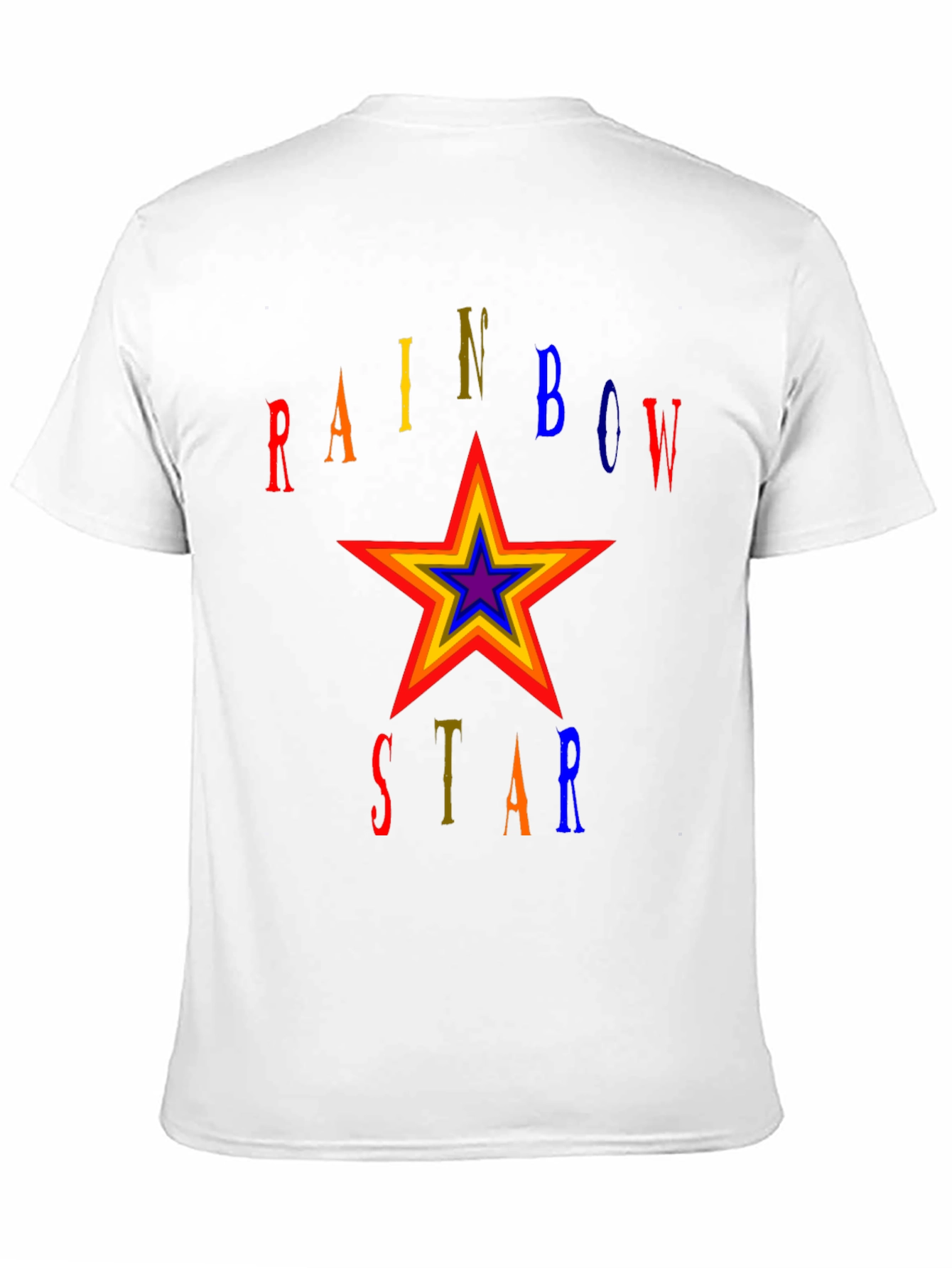 Rainbow Star Graphic T-Shirt - Bold Statement Tee