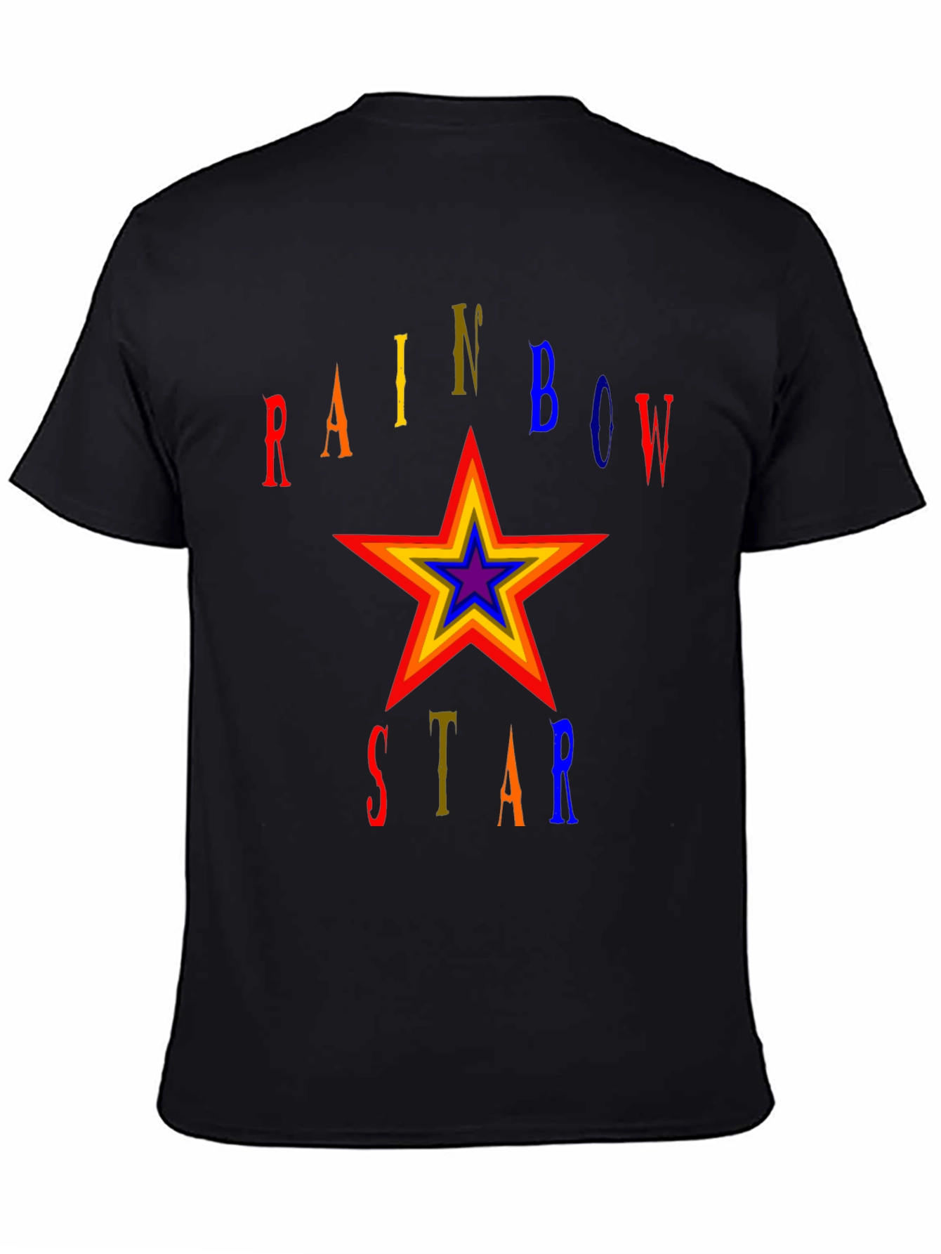 Rainbow Star Graphic T-Shirt - Bold Statement Tee