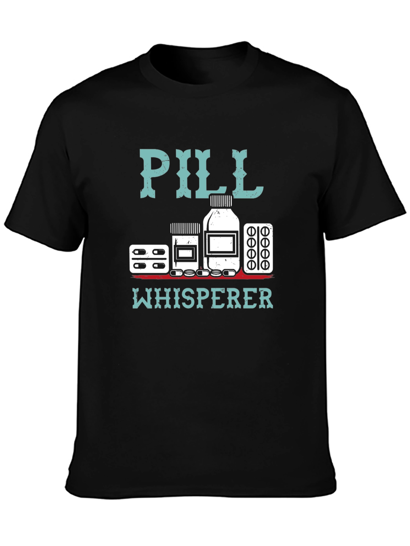 Pill Whisperer Graphic Tee - Black Cotton T-Shirt