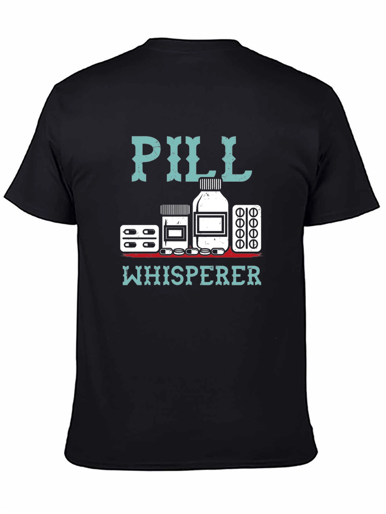 Pill Whisperer Graphic Tee - Black Cotton T-Shirt