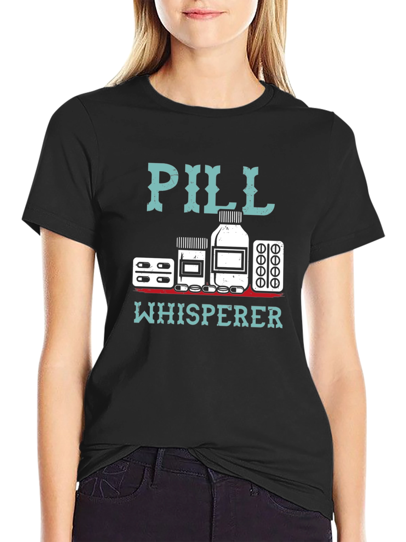Pill Whisperer Graphic Tee - Black Cotton T-Shirt