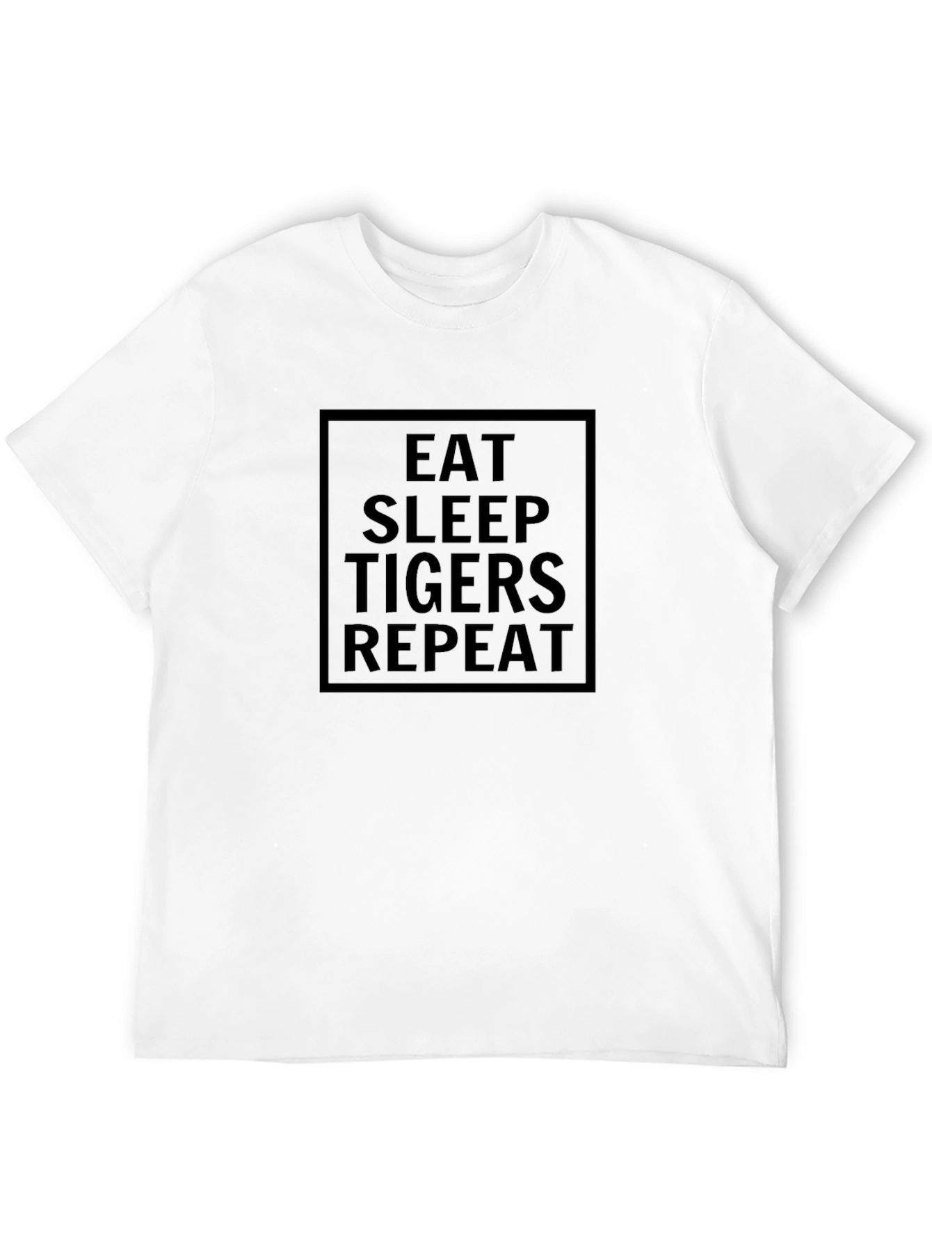 Eat Sleep Tigers Repeat Black T-Shirt