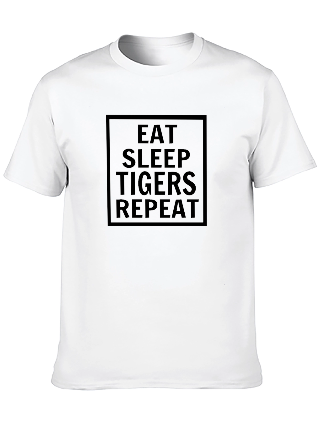 Eat Sleep Tigers Repeat Black T-Shirt