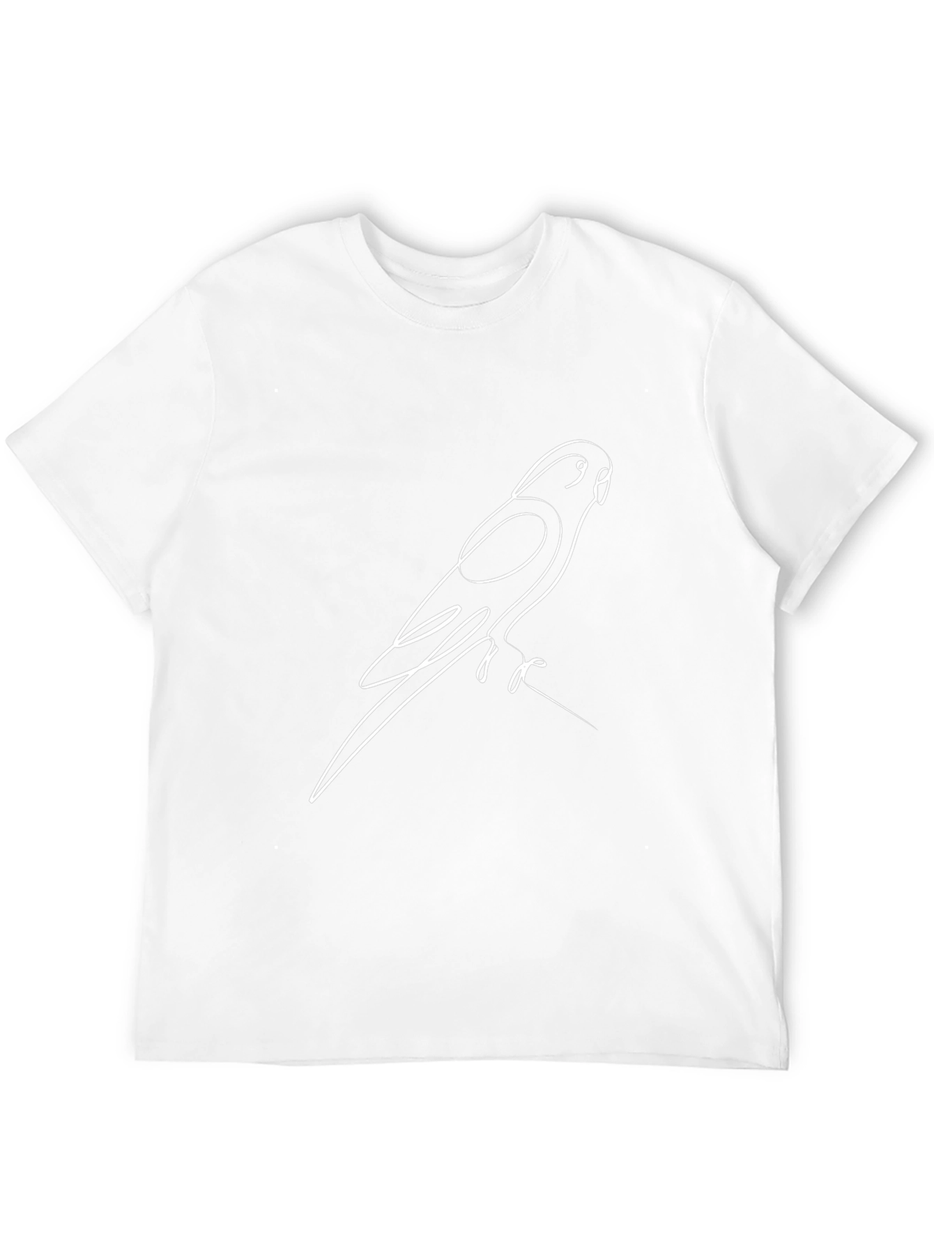 Parrot Line Art Black T-Shirt