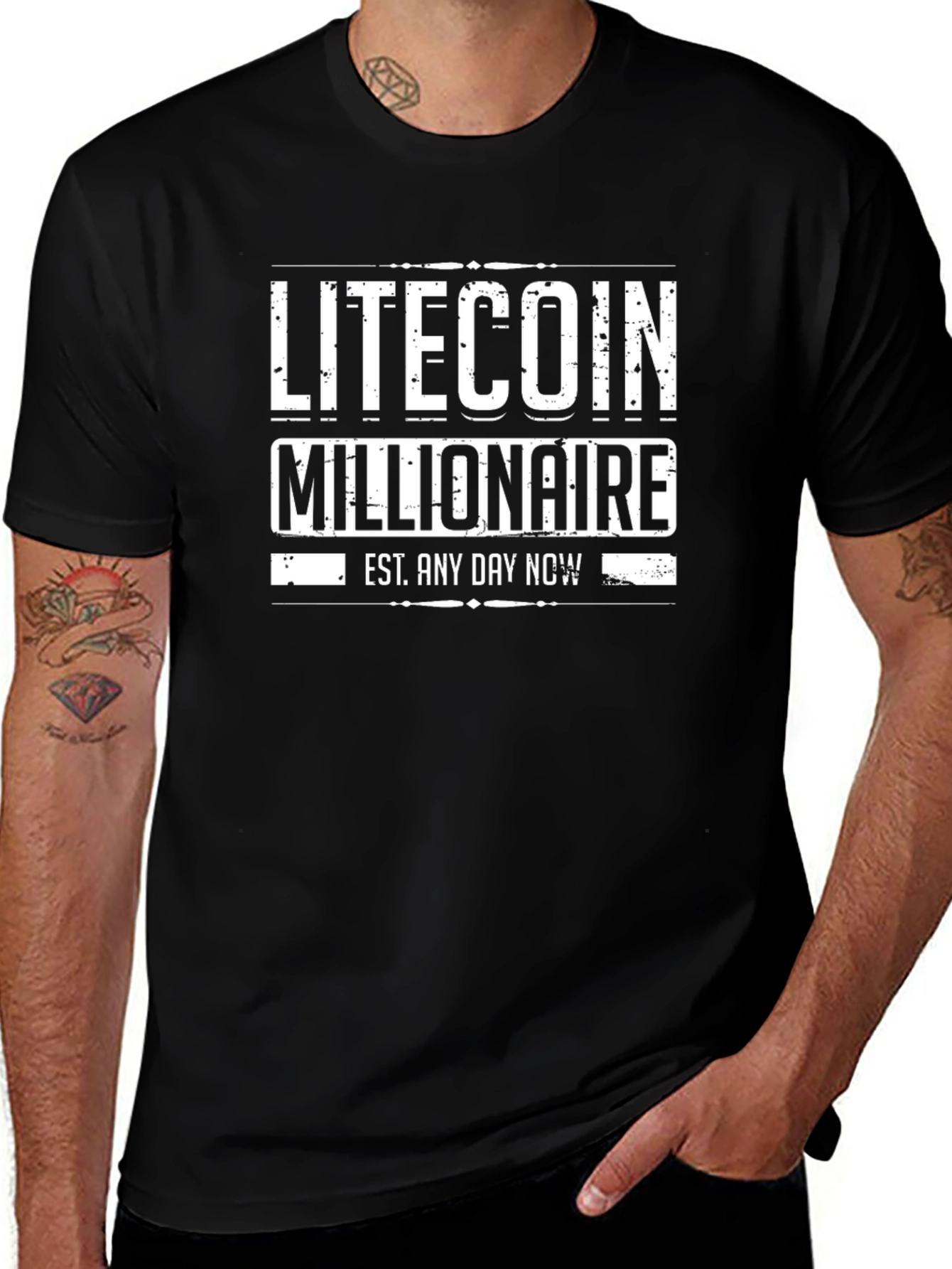 Litecoin Millionaire Black T-Shirt