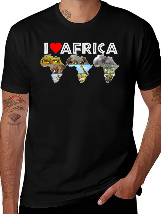 I Love Africa T-Shirt - Animal Design