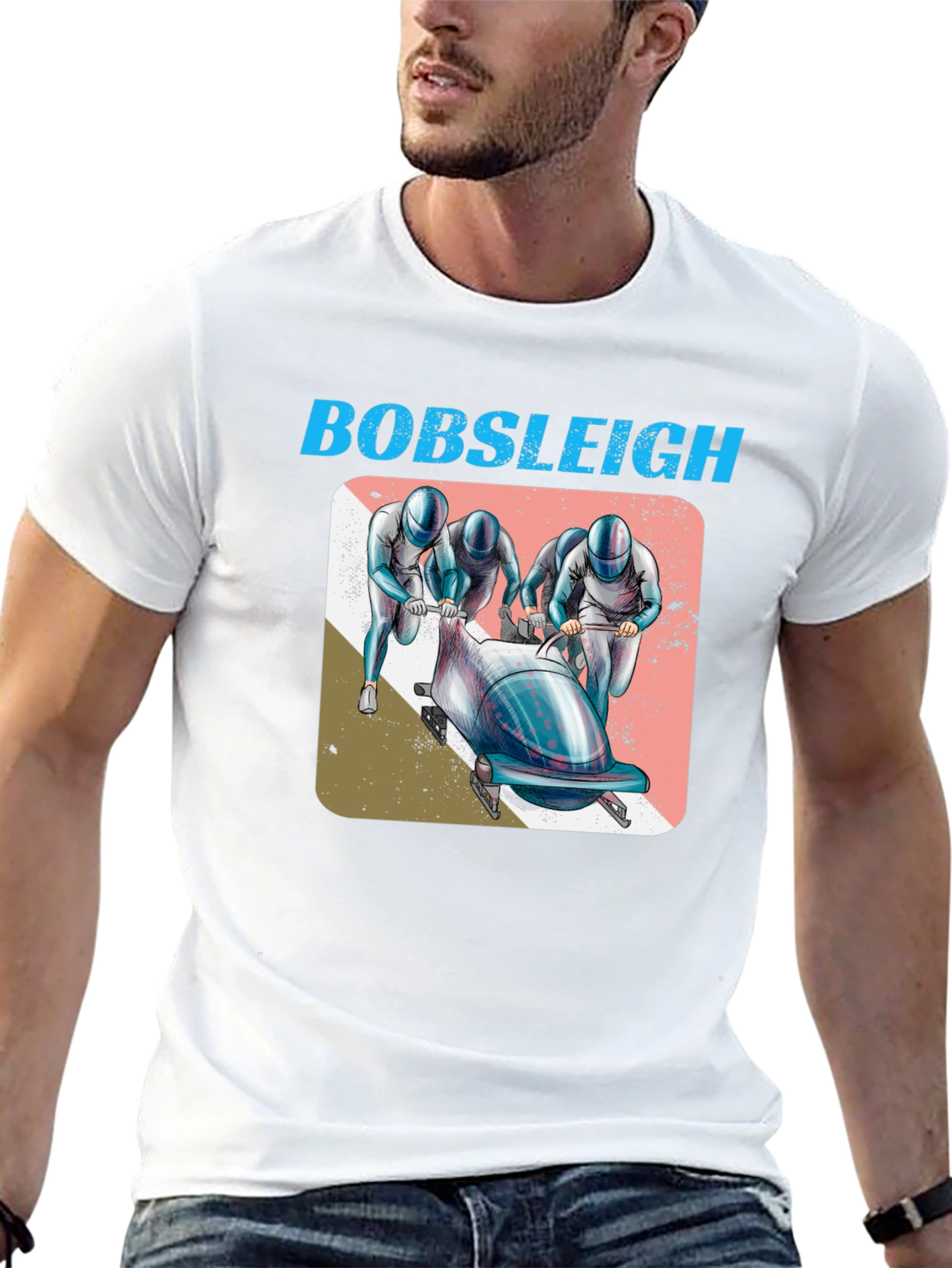 Bobsleigh Graphic T-Shirt - Winter Sports Tee