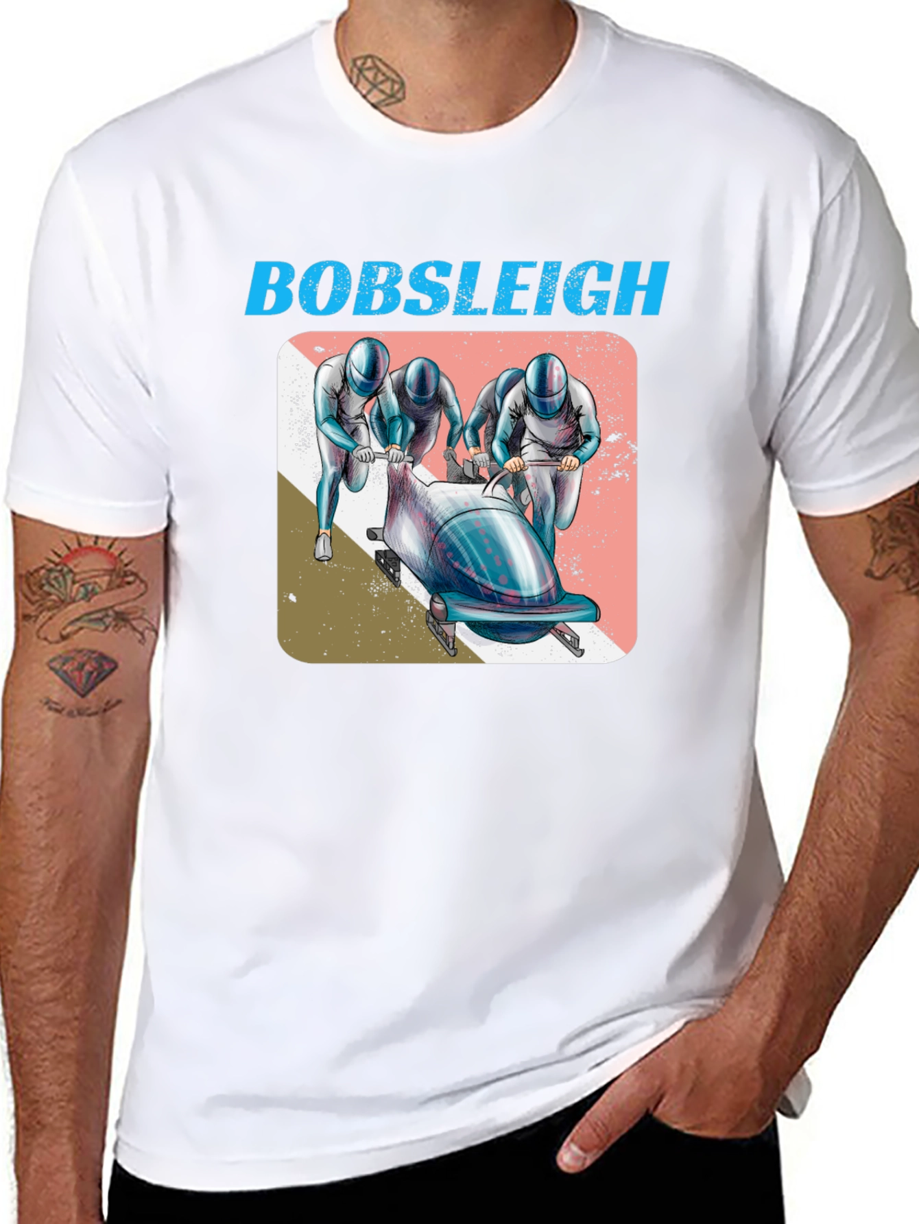 Bobsleigh Graphic T-Shirt - Winter Sports Tee