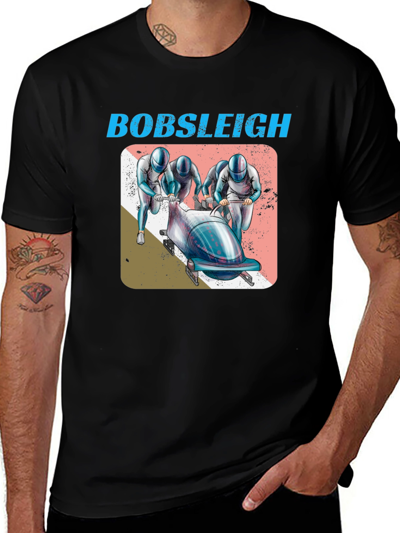 Bobsleigh Graphic T-Shirt - Winter Sports Tee